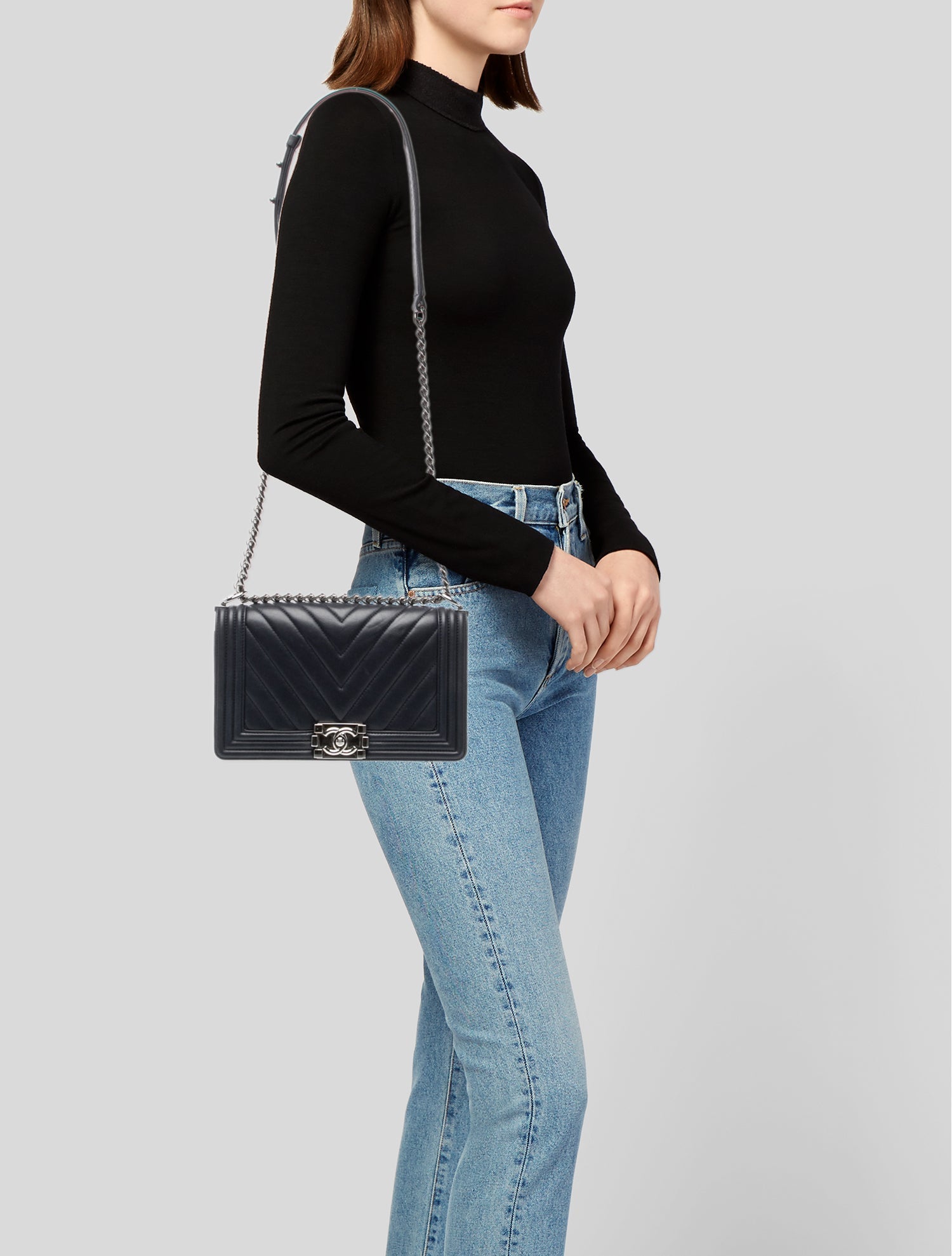 Chanel Medium Chevron Boy Bag