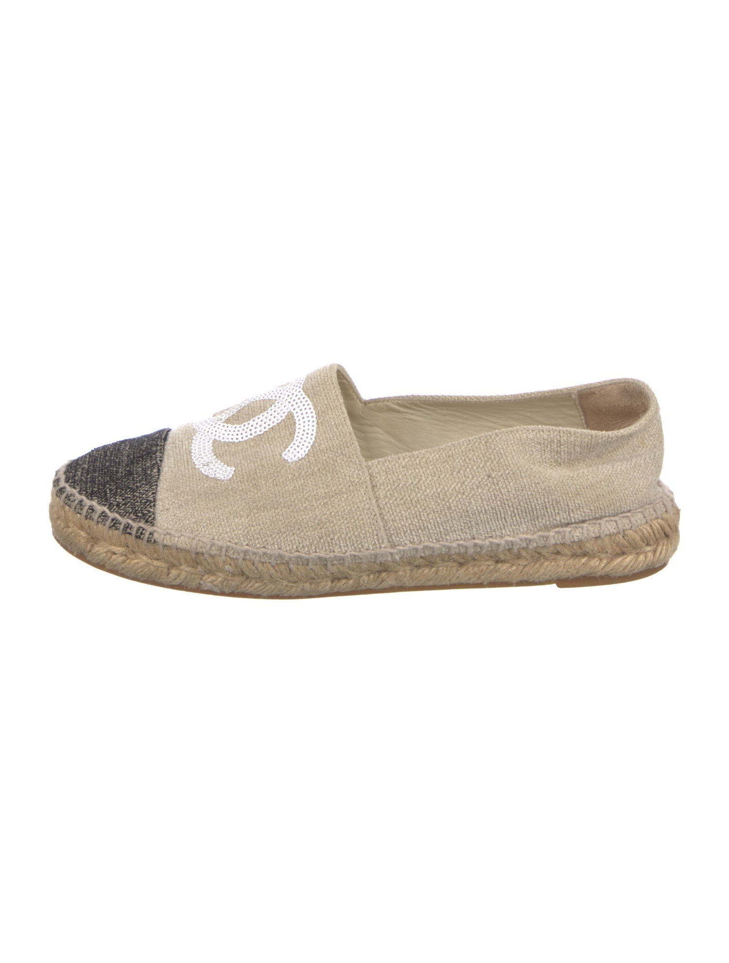 Chanel Interlocking CC Logo Canvas Espadrilles