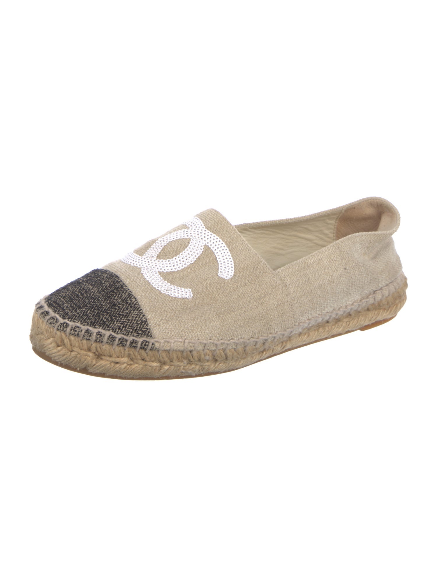 Chanel Interlocking CC Logo Canvas Espadrilles