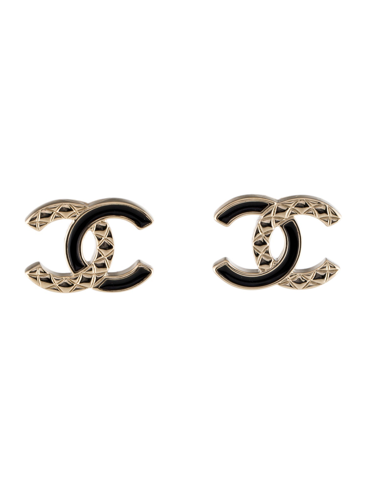 Chanel 2025 Resin CC Stud Earrings