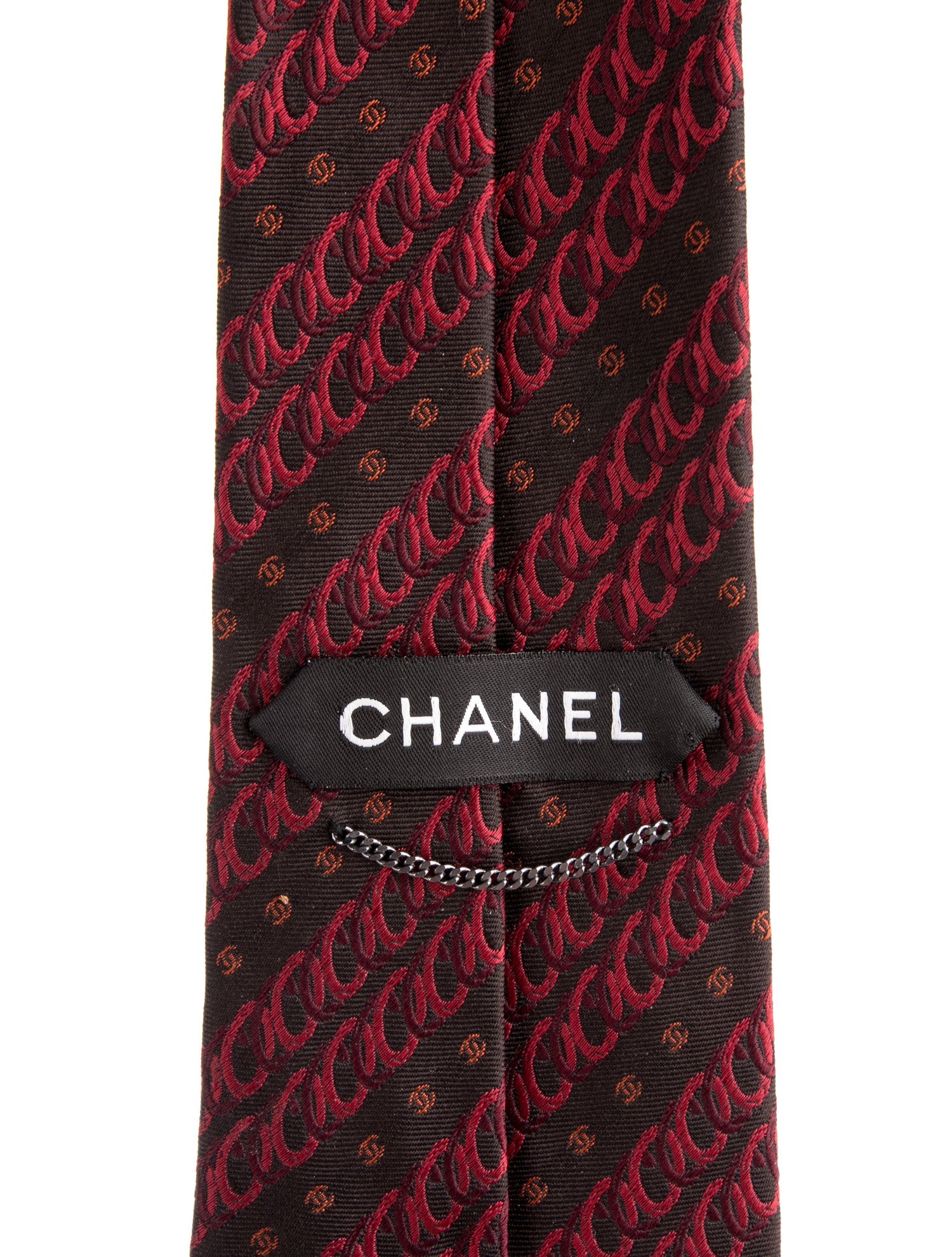 Chanel CC Silk Pattern Tie