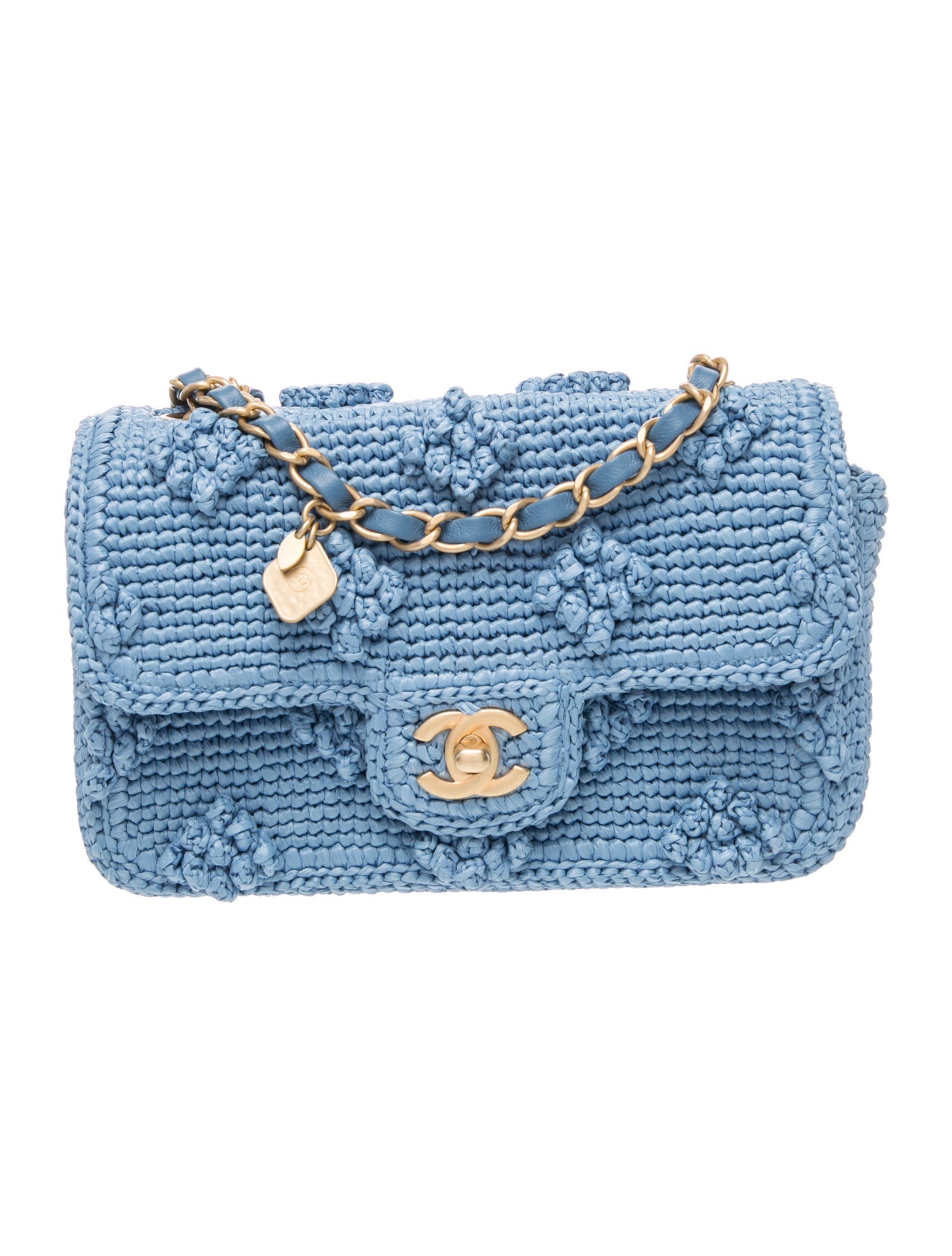 Chanel 2024 Mini Dolce Raffia Flap Bag