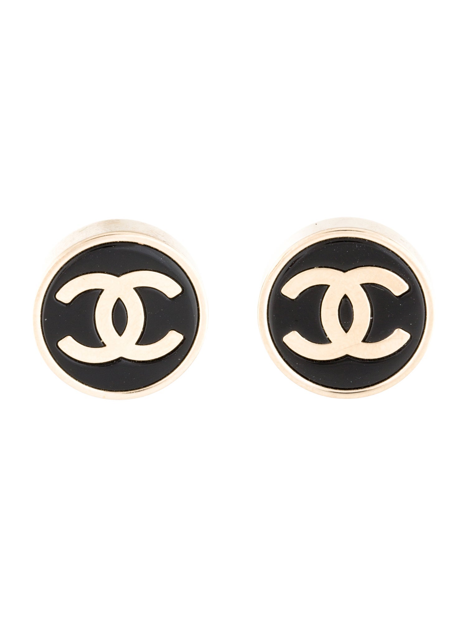 Chanel 2023 Resin CC Stud Earrings