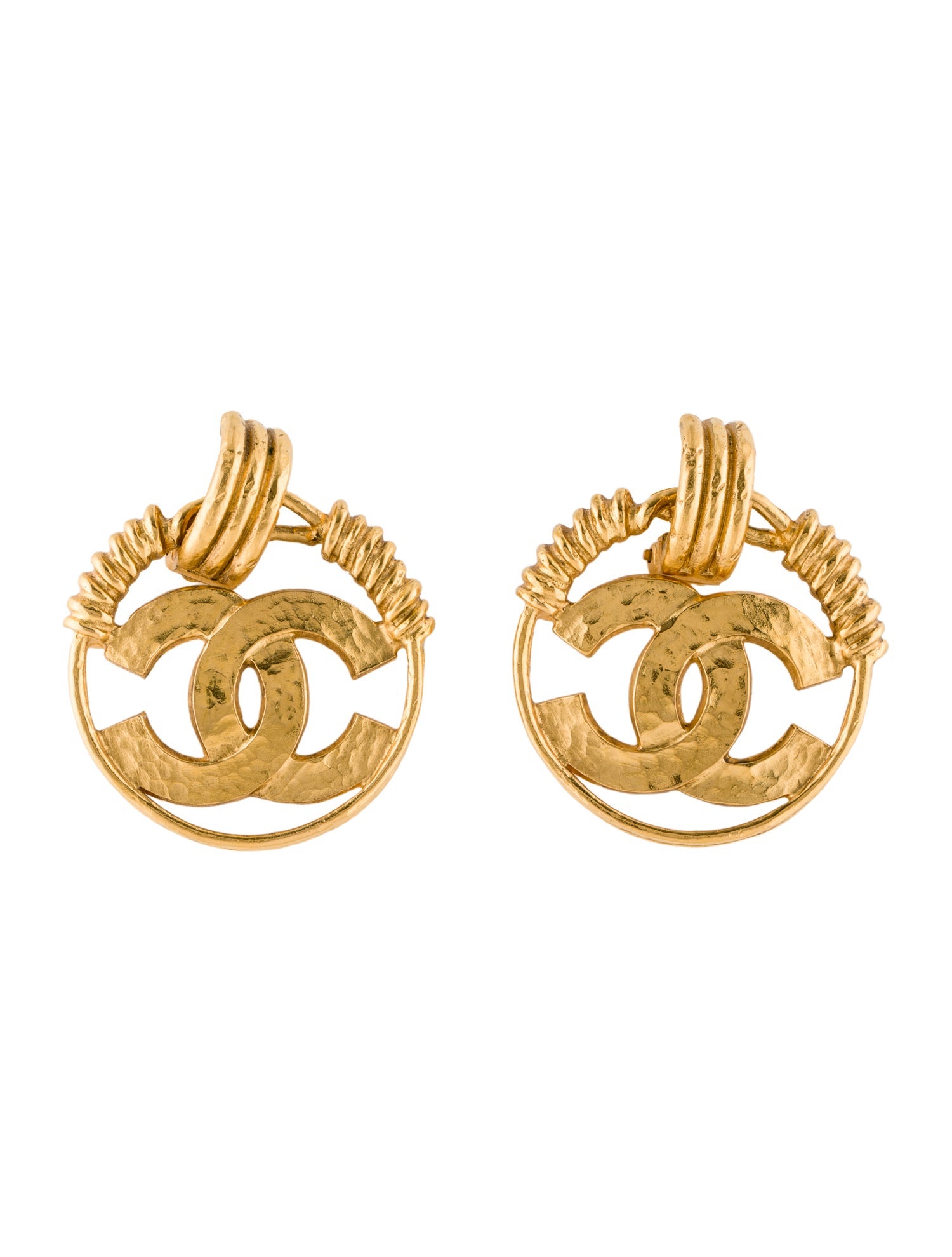 Chanel Vintage CC Drop Clip-On Earrings