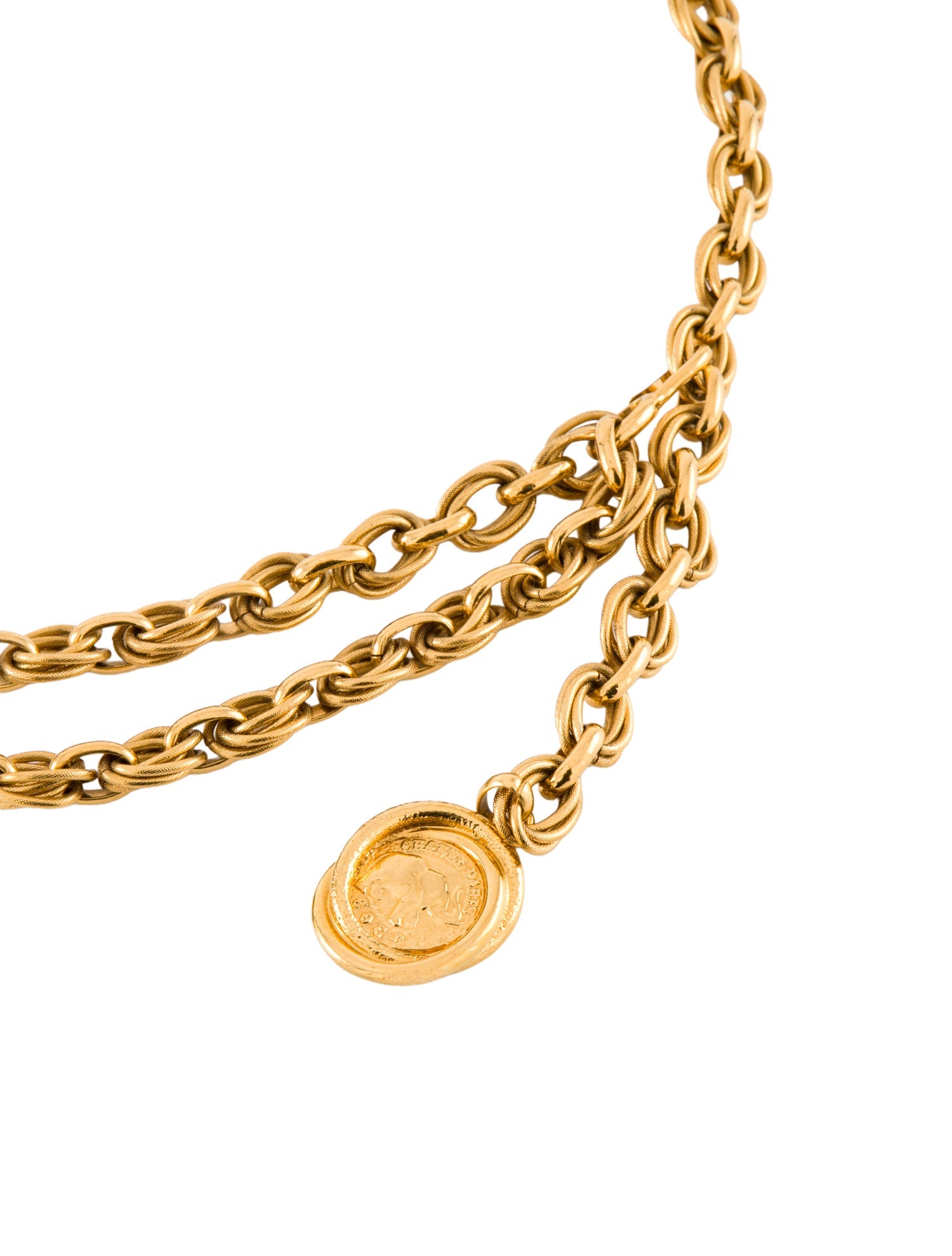 Chanel Vintage Interlocking CC Logo Waist Belt