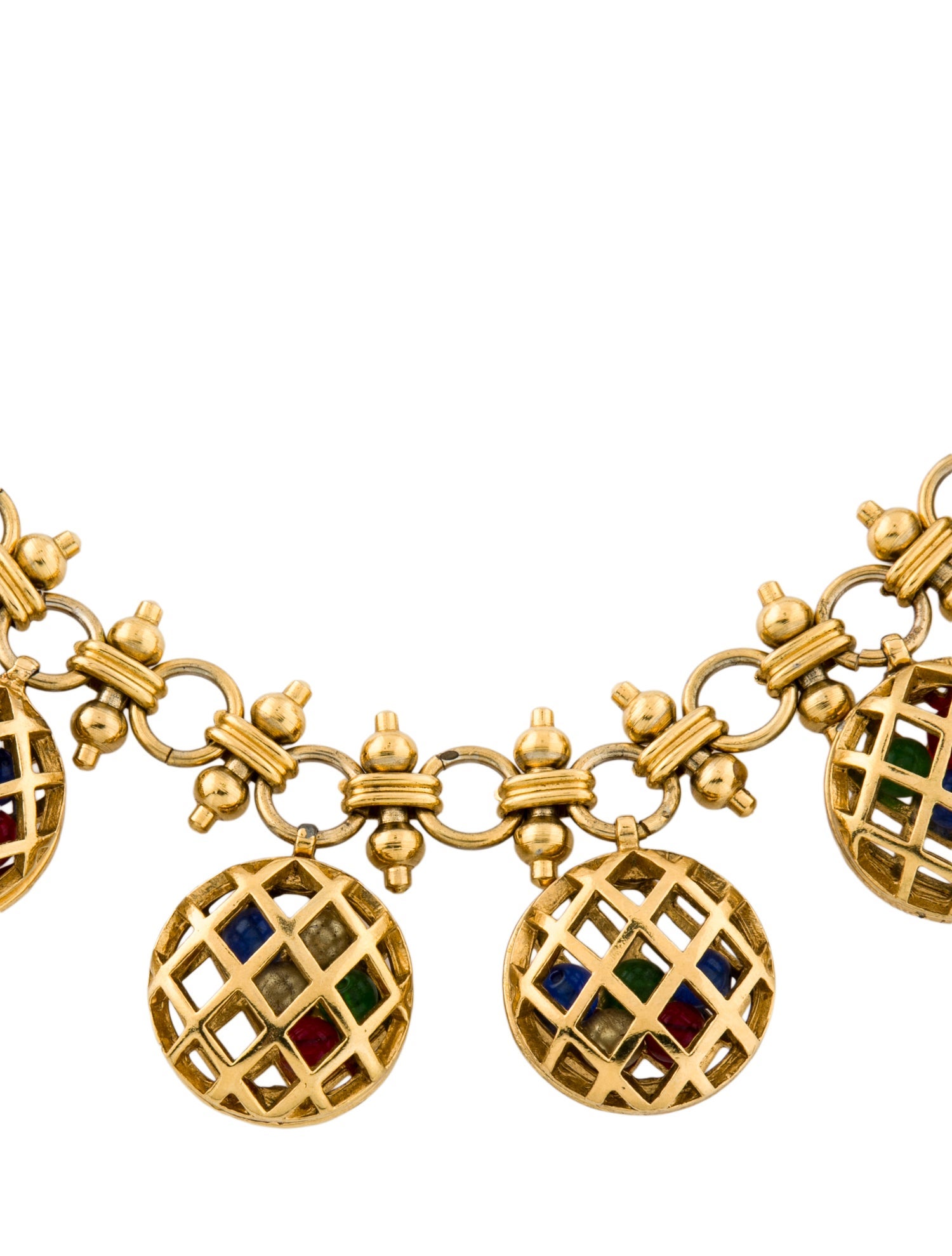 Chanel Vintage Gripoix Station Necklace