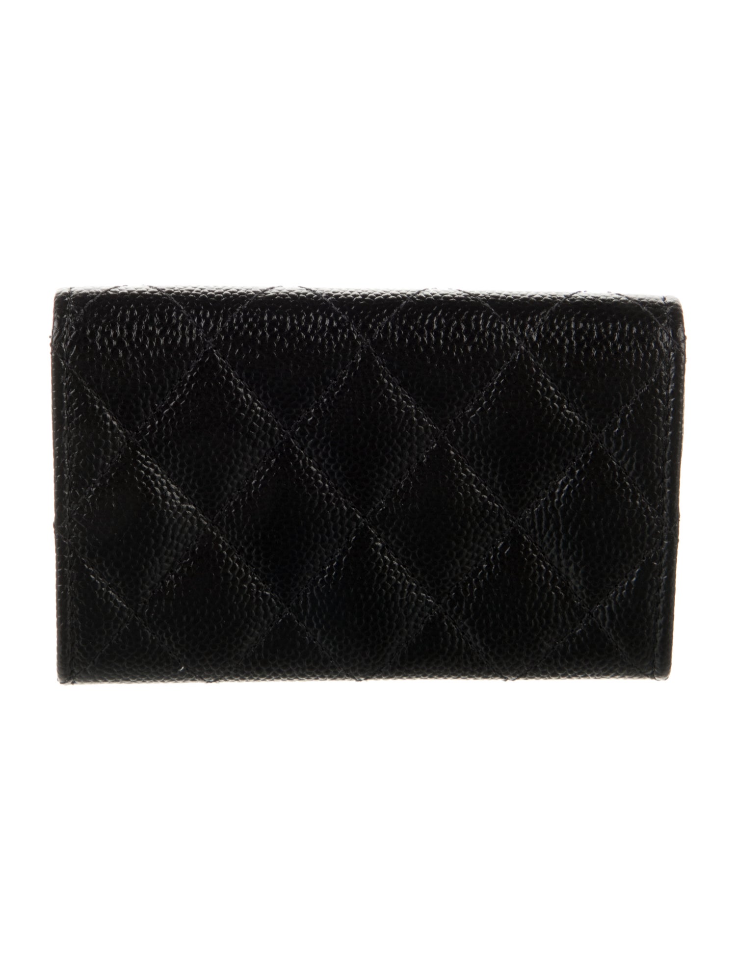 Chanel Card Holder Flap Interlocking CC Logo Card Holder