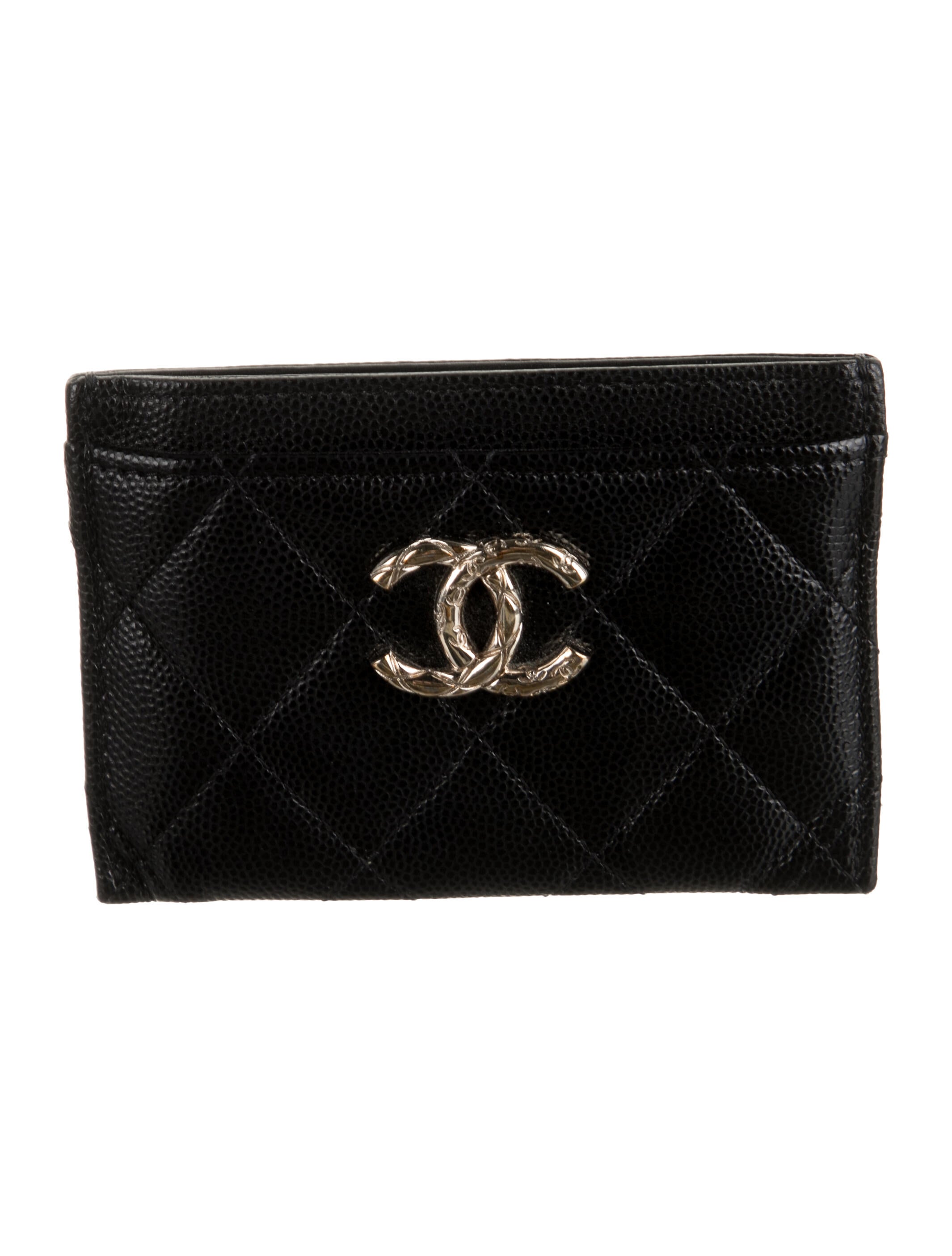 Chanel Card Holder Interlocking CC Logo French Purse