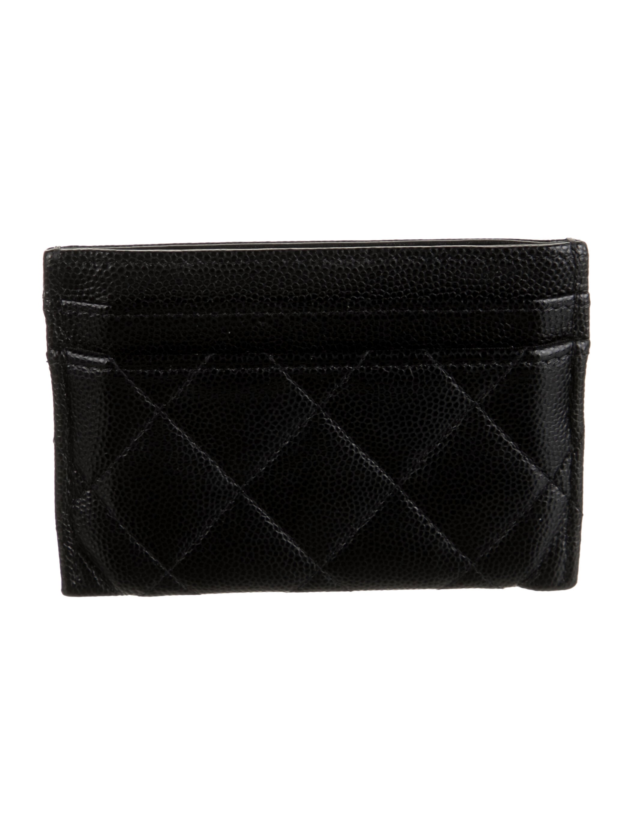 Chanel Card Holder Interlocking CC Logo French Purse