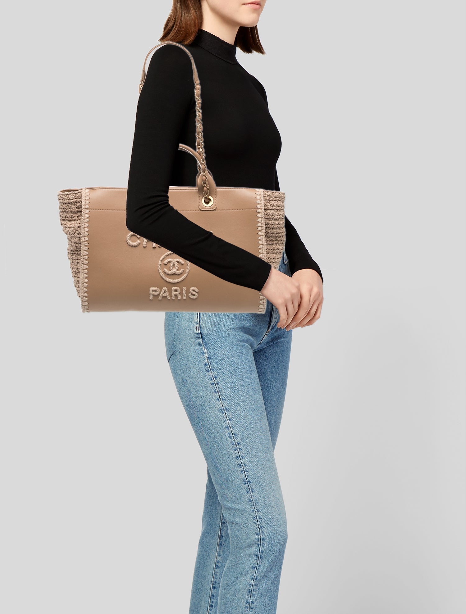 Chanel Large Crochet Deauville Shopping Tote