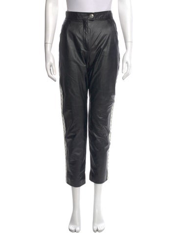 Pre-owned Chanel 2023 Straight Leg Pants In Black