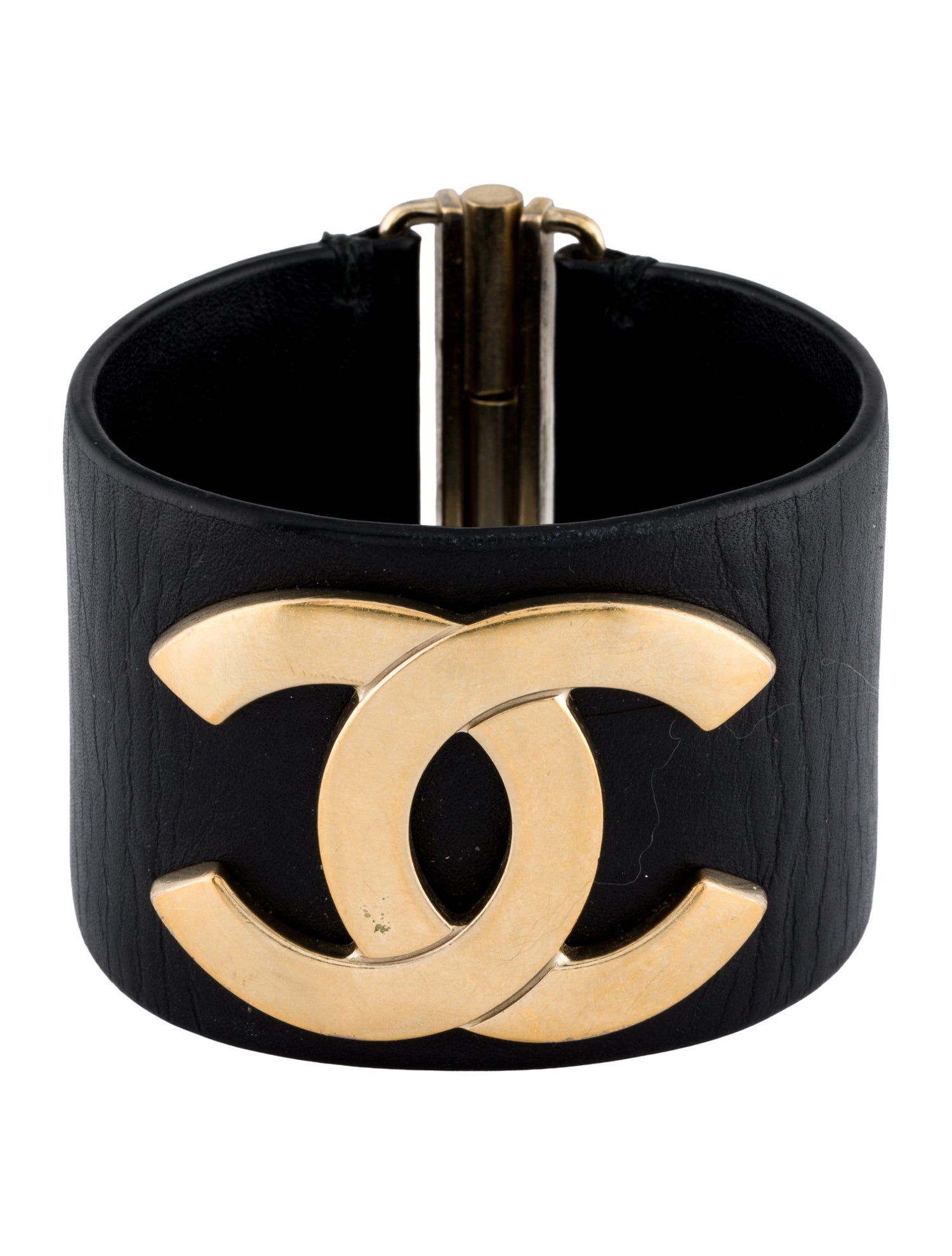 Chanel Leather CC Wrap Bracelet