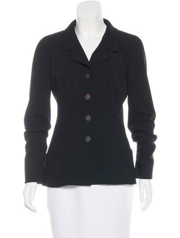 Chanel Wool Button-Up Blazer