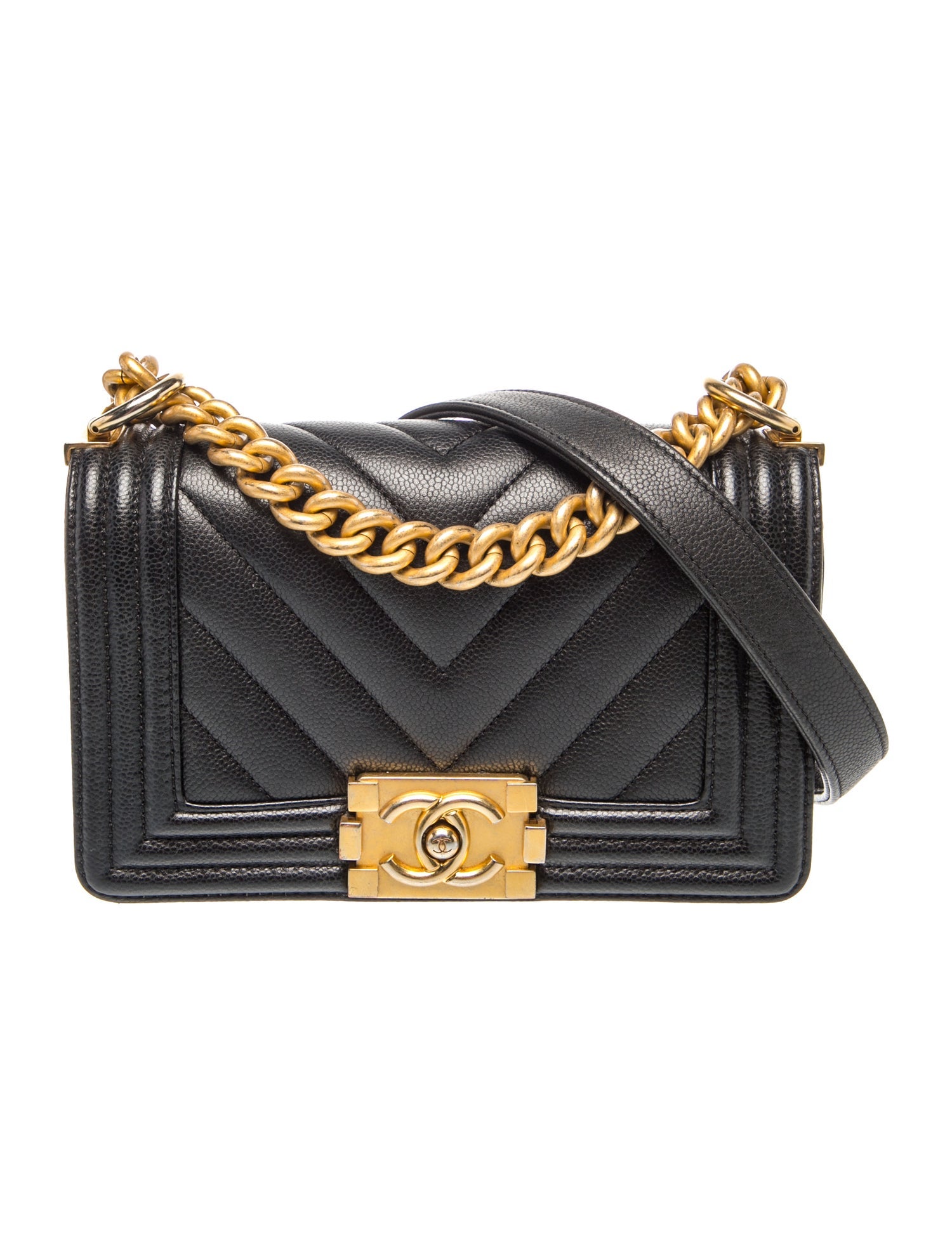 Chanel Small Chevron Boy Bag