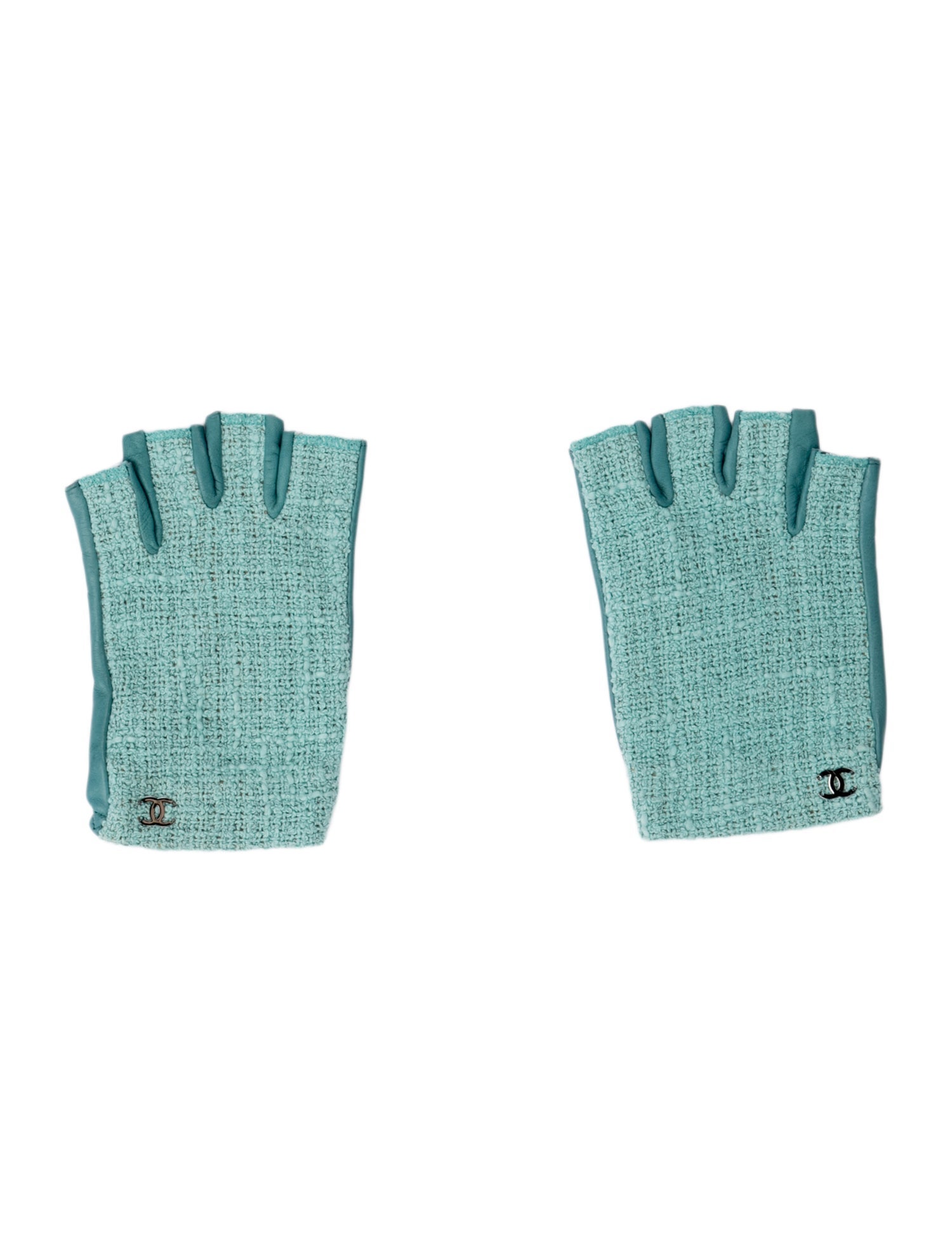 Chanel Tweed Fingerless Gloves