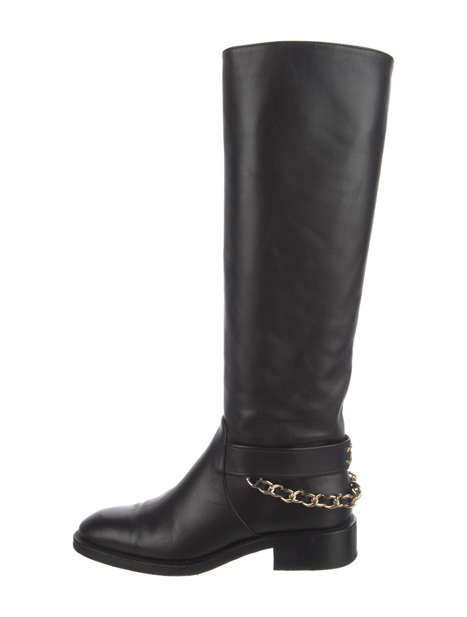 Chanel 2022 Interlocking CC Logo Riding Boots