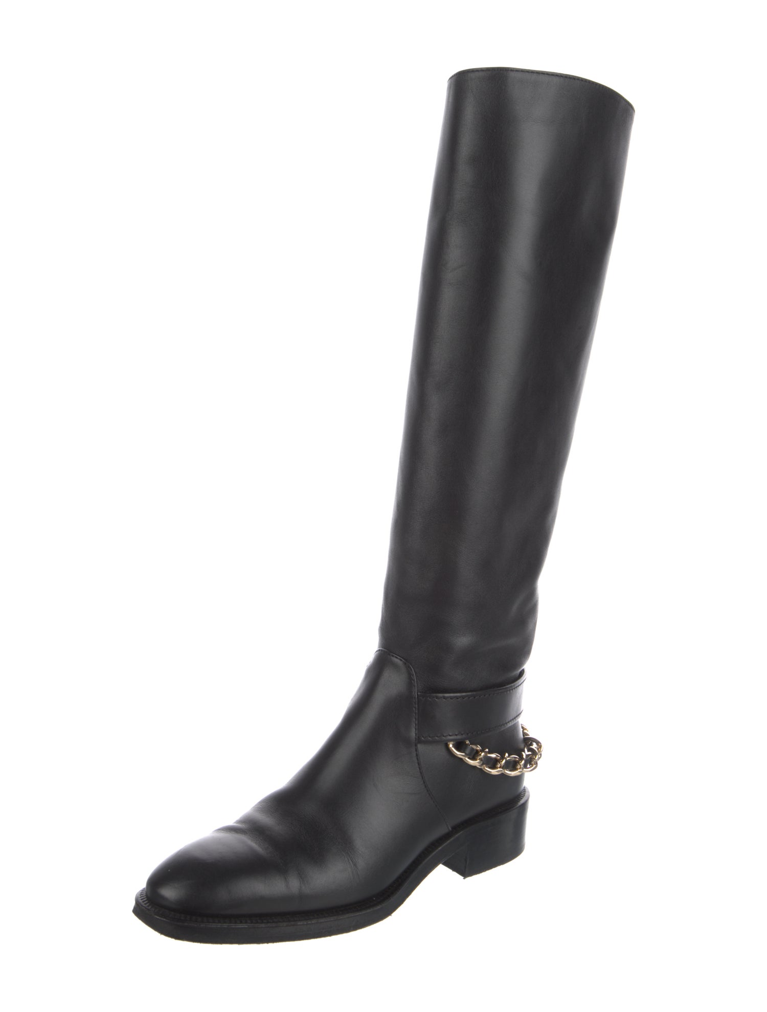 Chanel 2022 Interlocking CC Logo Riding Boots