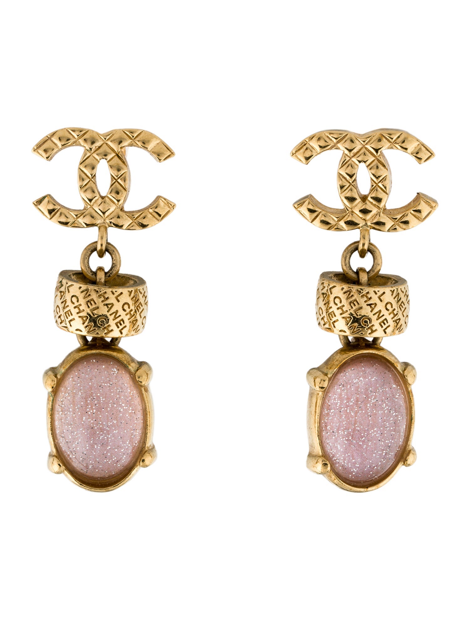 Chanel 2024 Faux Pearl CC Drop Earrings