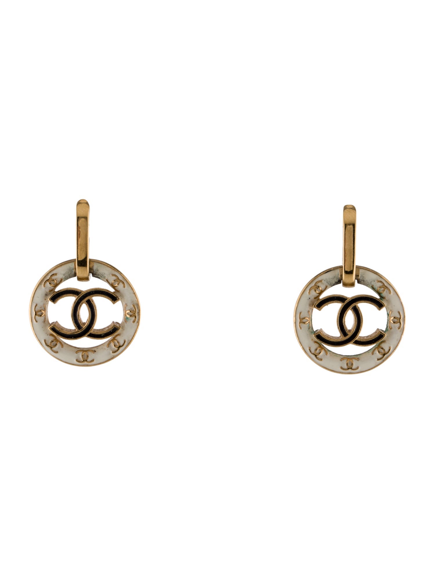 Chanel 2024 Enamel CC Drop Earring