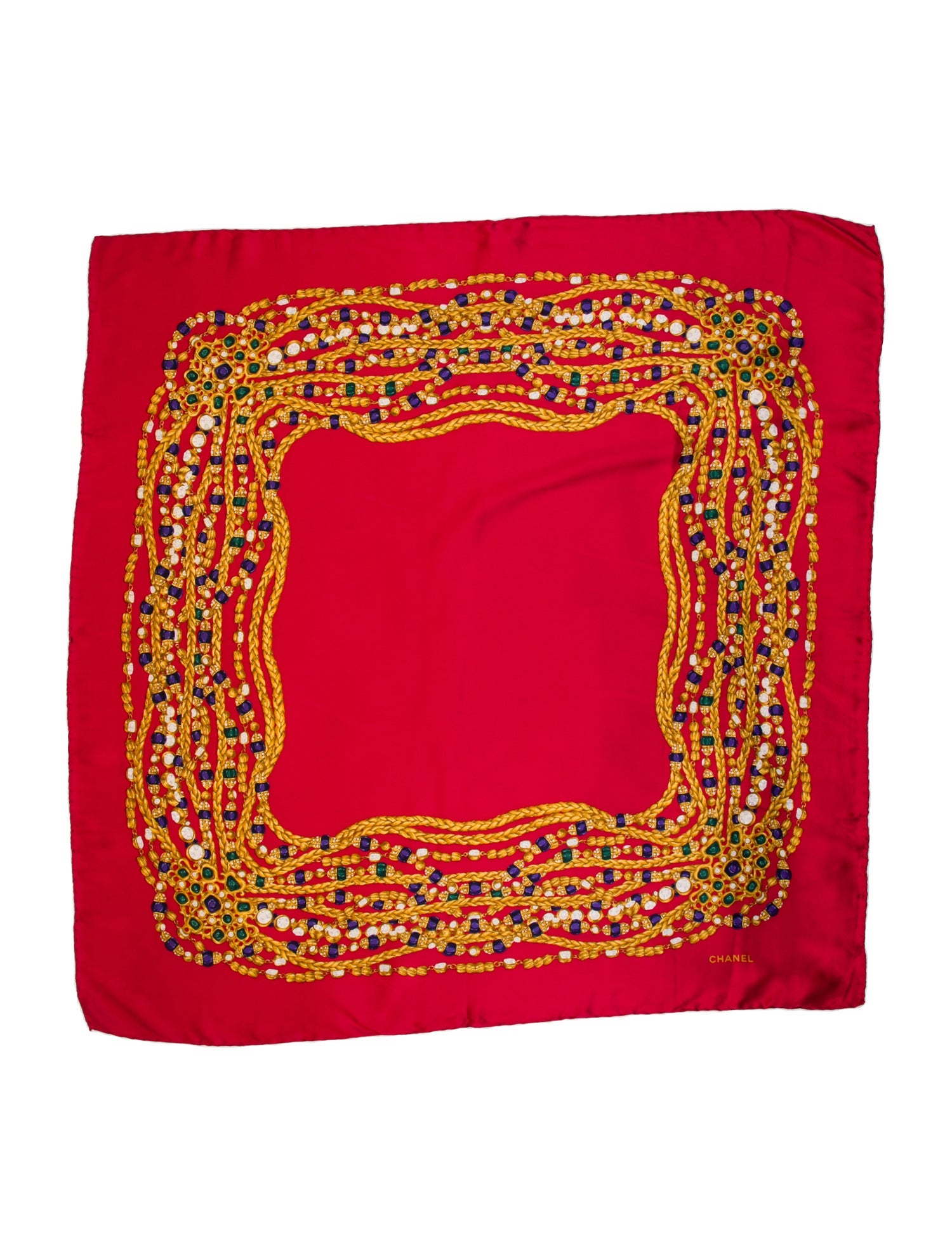 Chanel Gripoix Silk Scarf