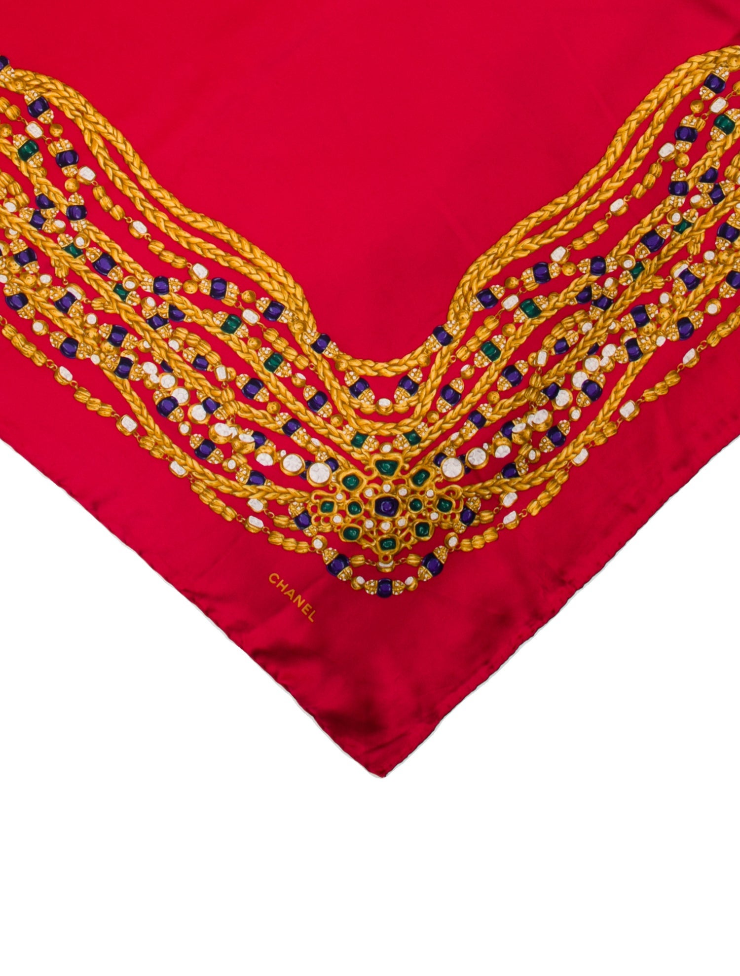 Chanel Gripoix Silk Scarf