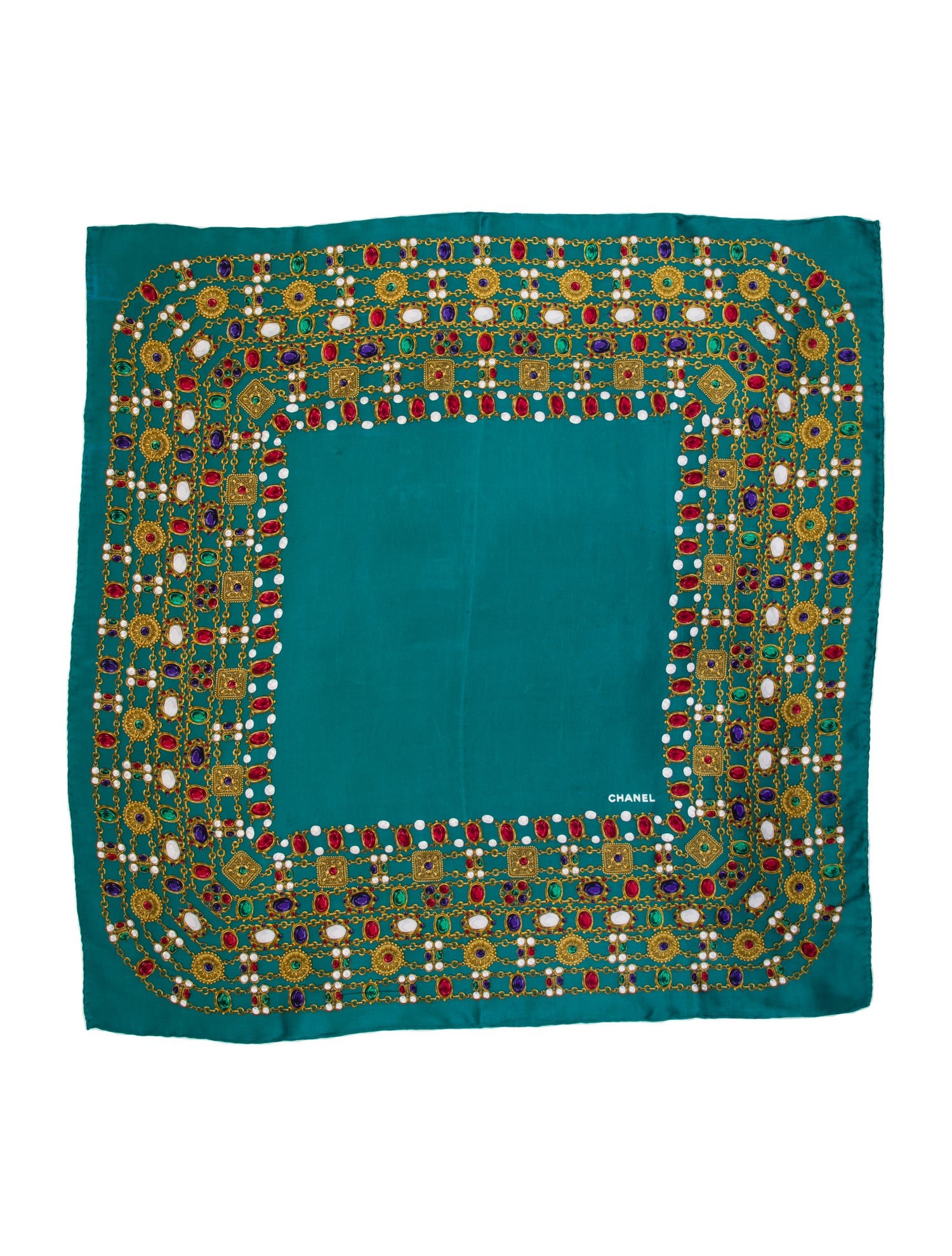 Chanel Gripoix Silk Scarf