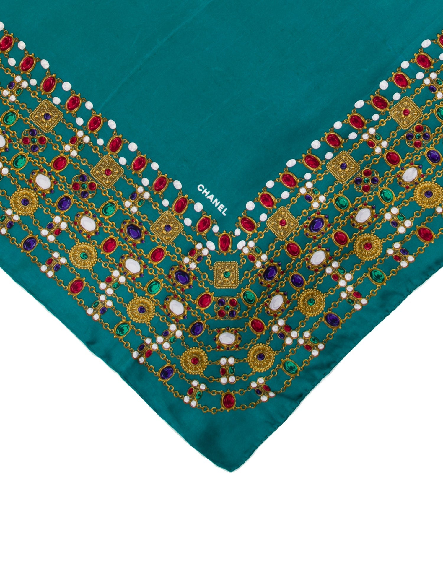 Chanel Gripoix Silk Scarf