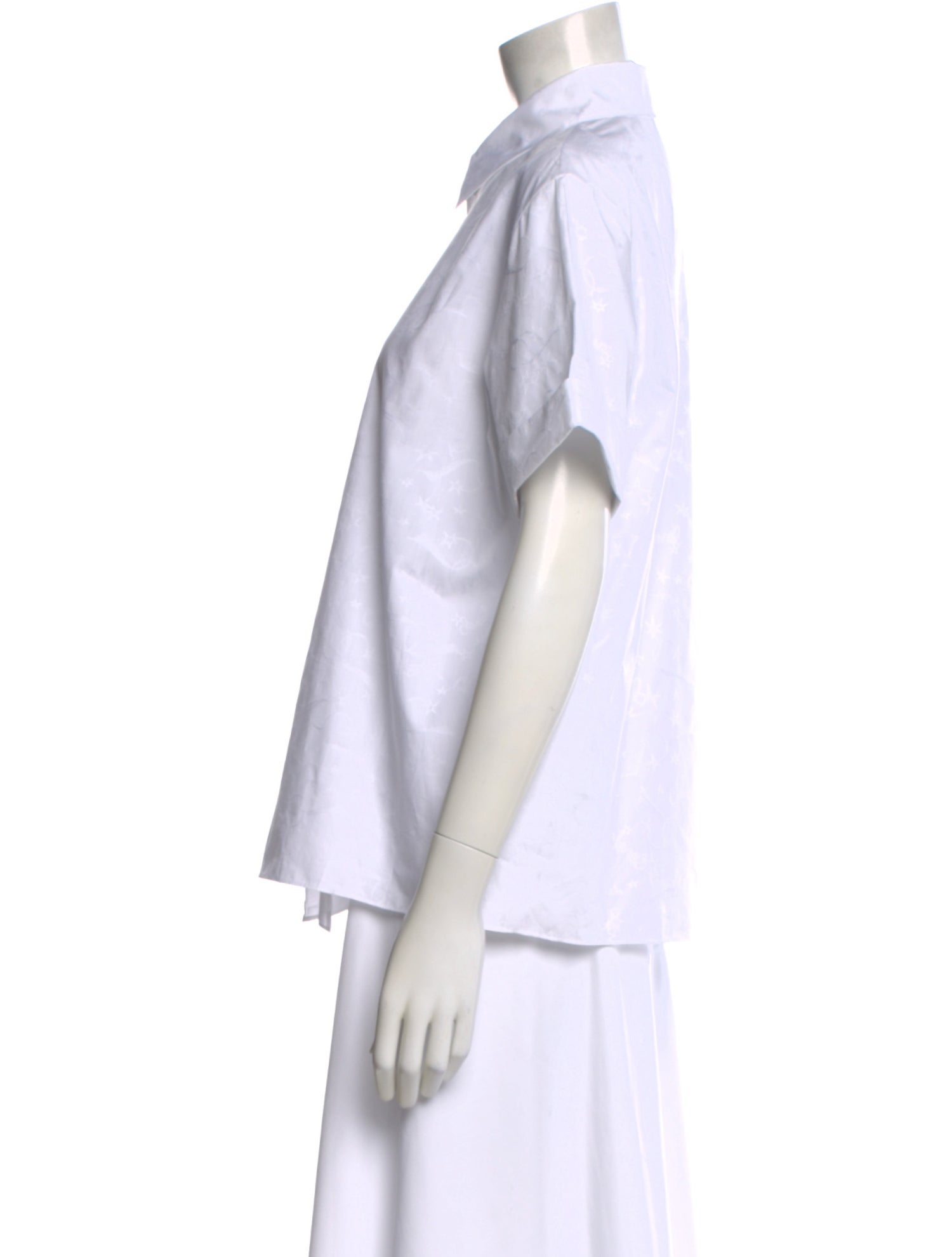 Chanel 2024 Star Jacquard Button-Up Top