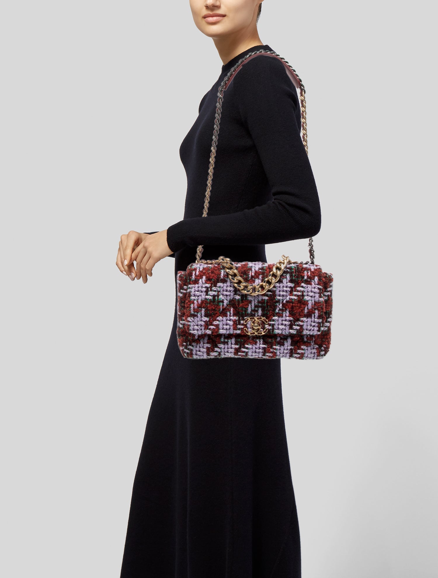 Chanel Large Tweed 19 Flap Bag