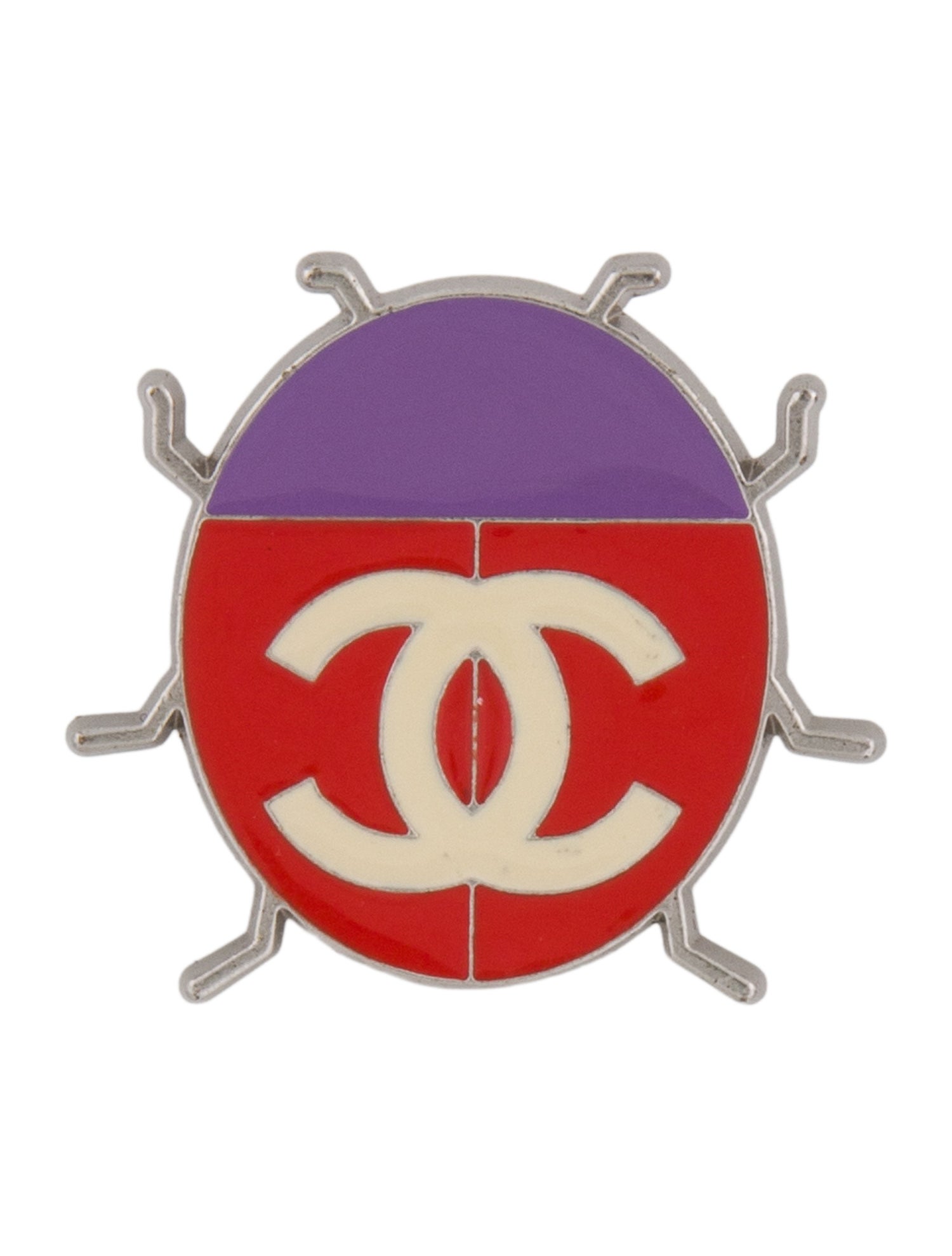 Chanel Enamel Ladybug Pin Brooch