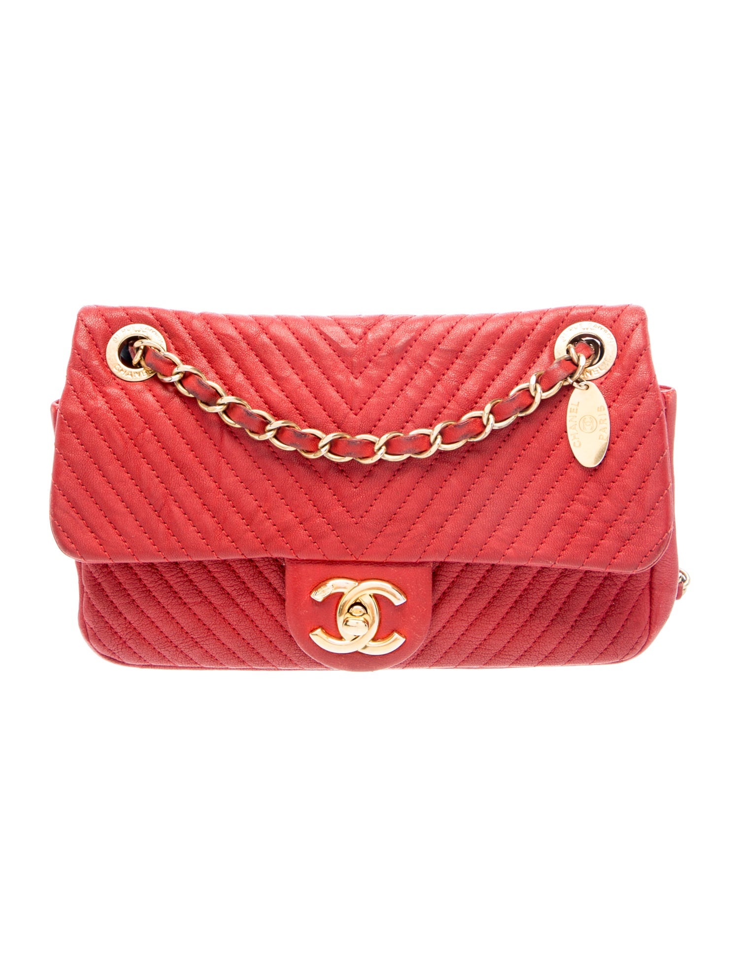 Chanel Chevron Medallion Charm Flap Bag
