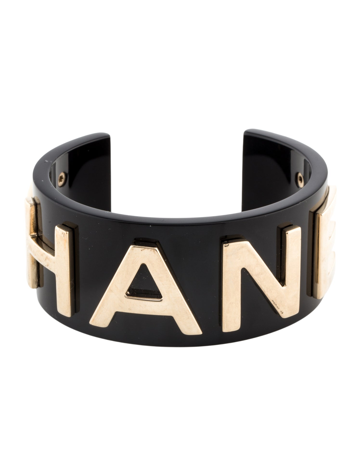 Chanel Resin Logo Cuff Bracelet