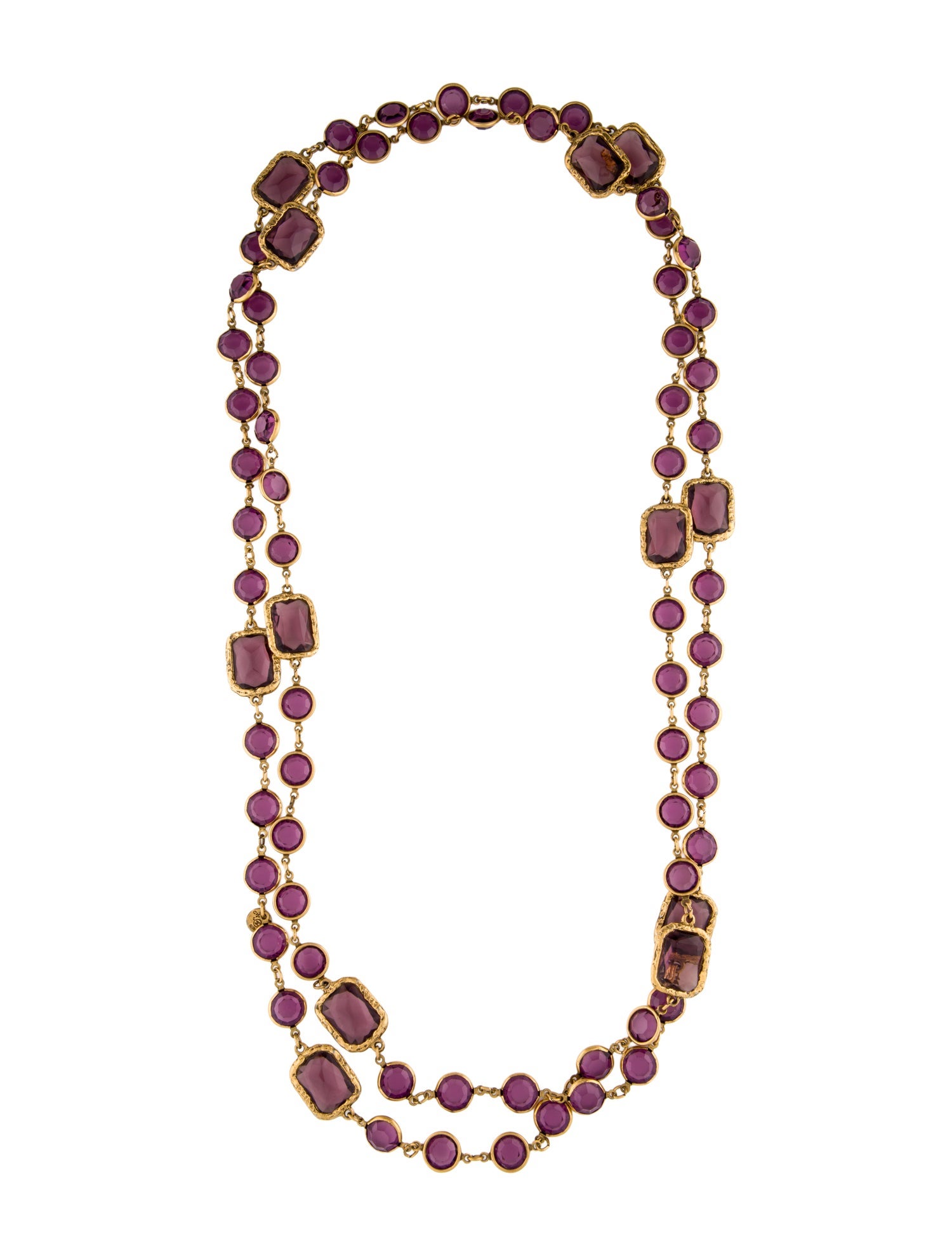 Chanel Vintage Chicklet Station Necklace