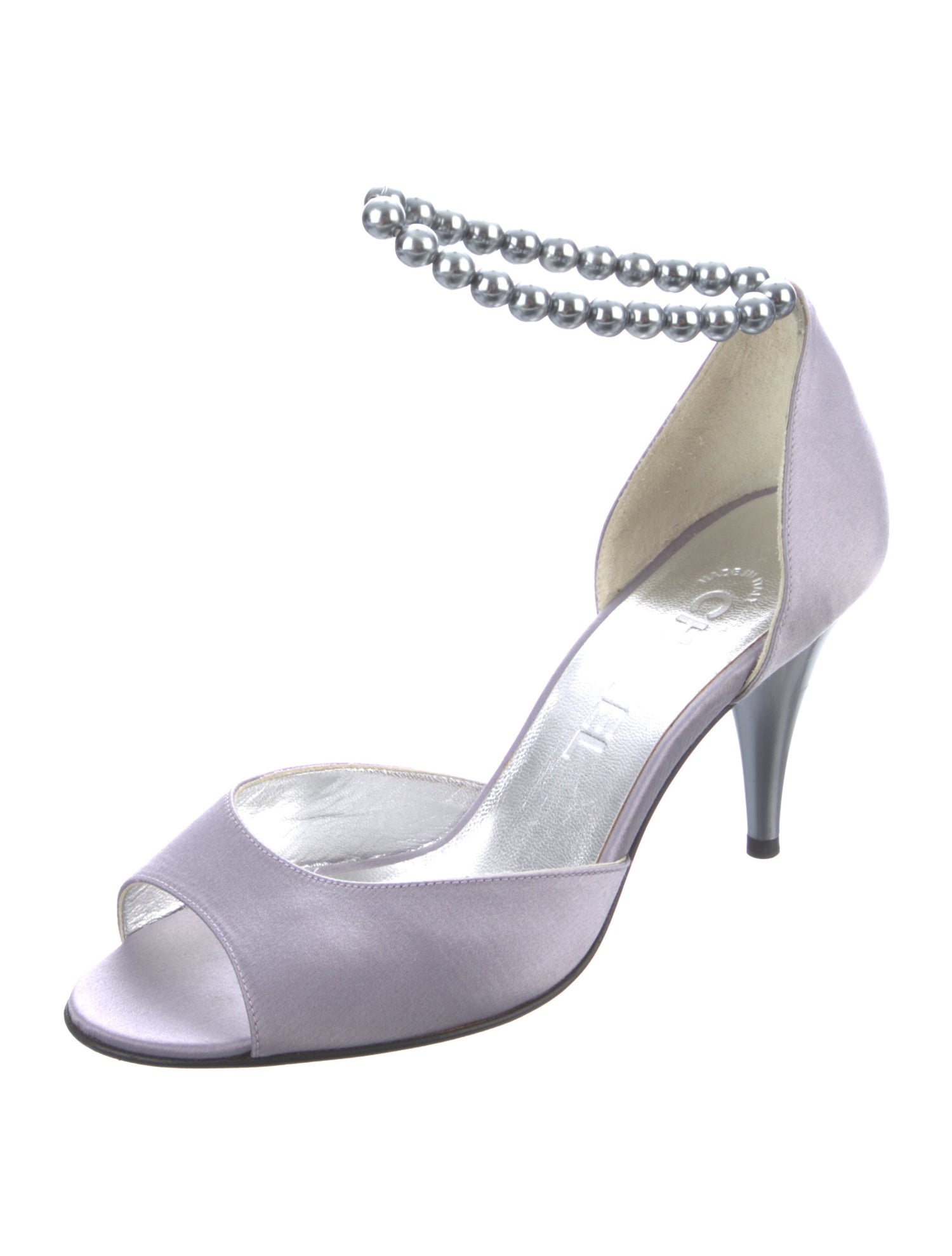 Chanel Vintage Faux Pearl Accents D'Orsay Pumps