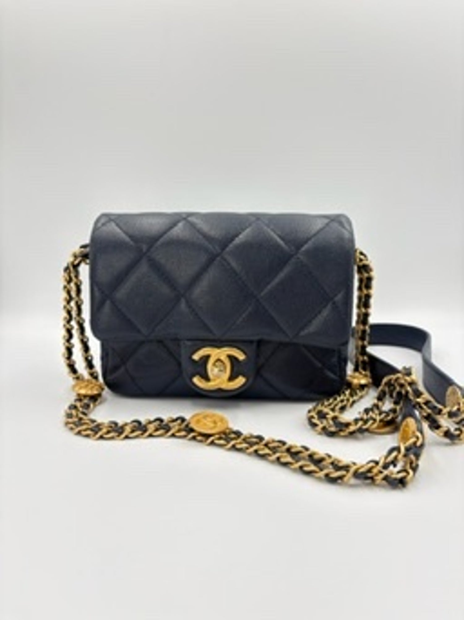 Chanel Interlocking CC Twist Your Button Flap Bag Mini 2023