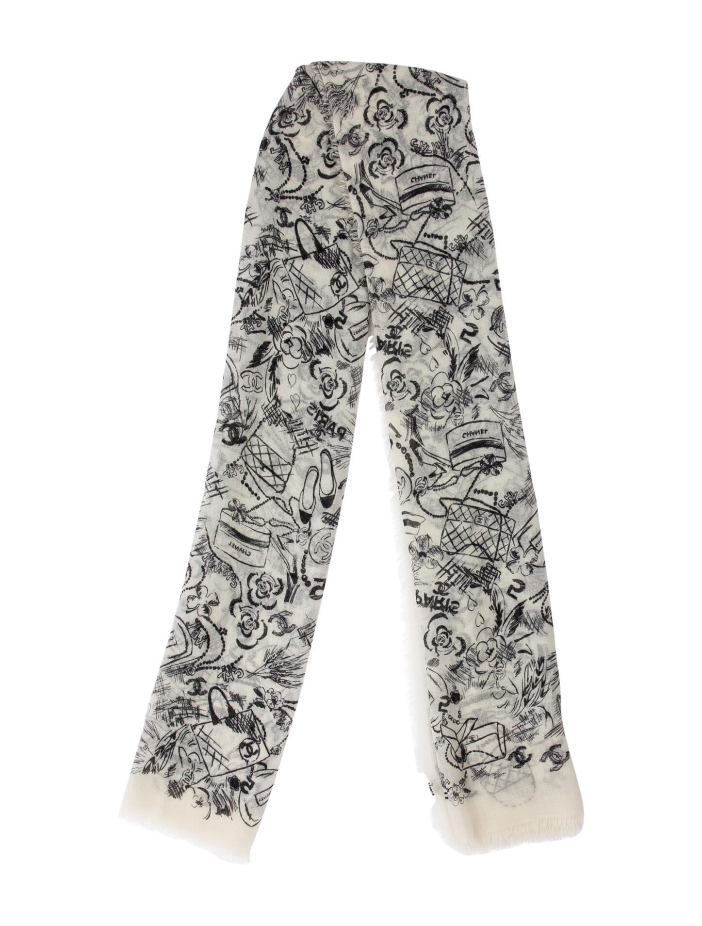 Chanel Cashmere Printed Scarf