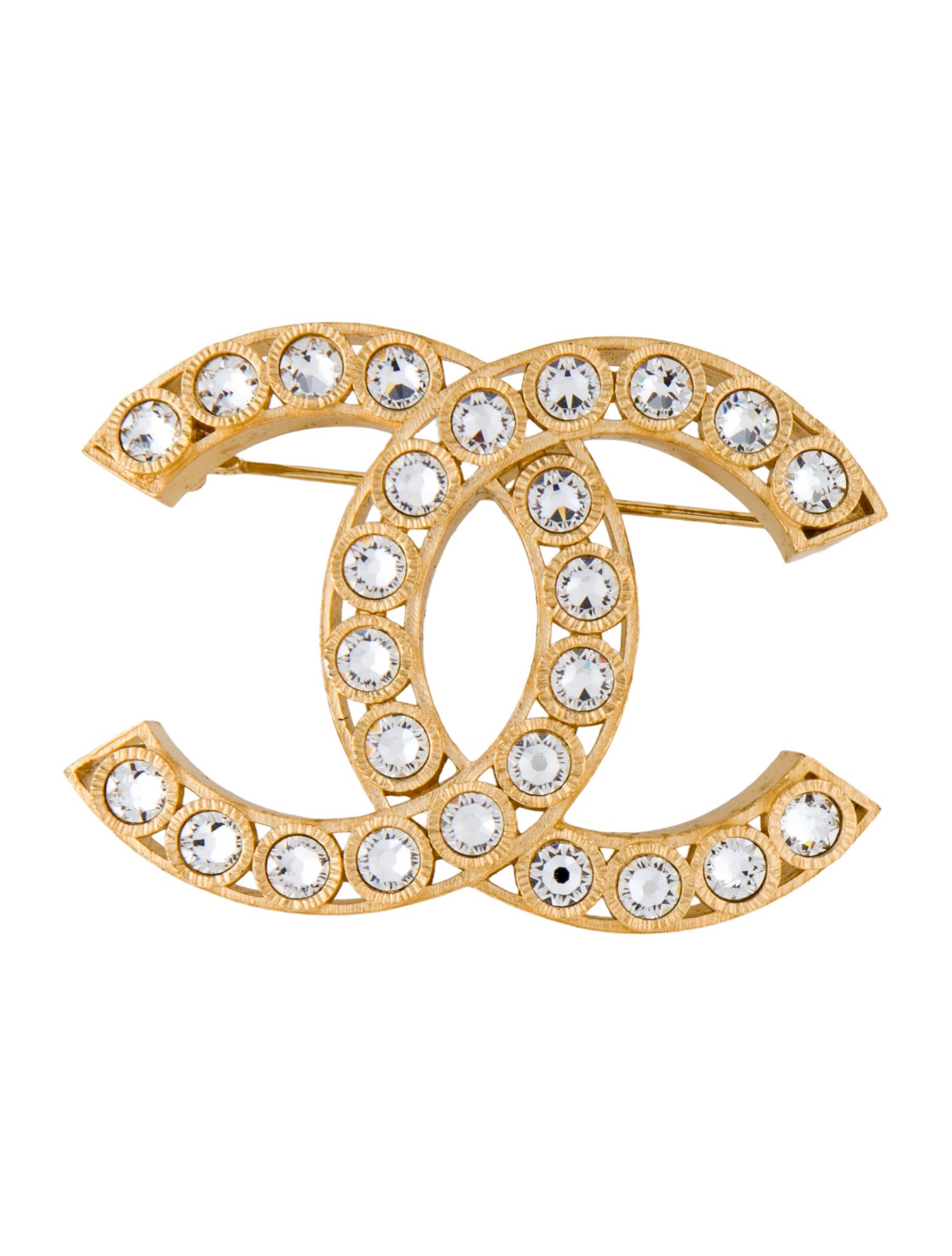 Chanel 2022 Strass CC Brooch