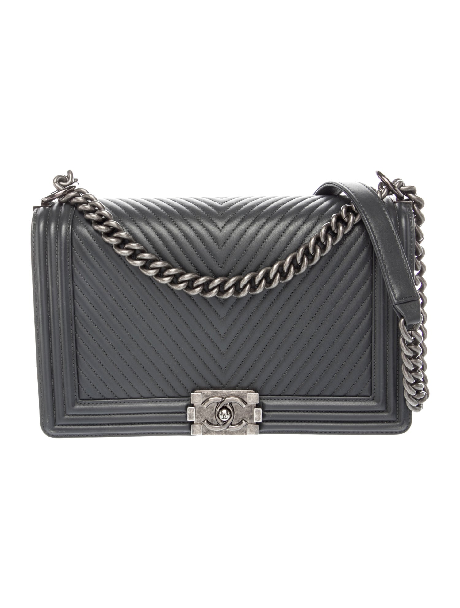 Chanel Large Chevron Boy Bag