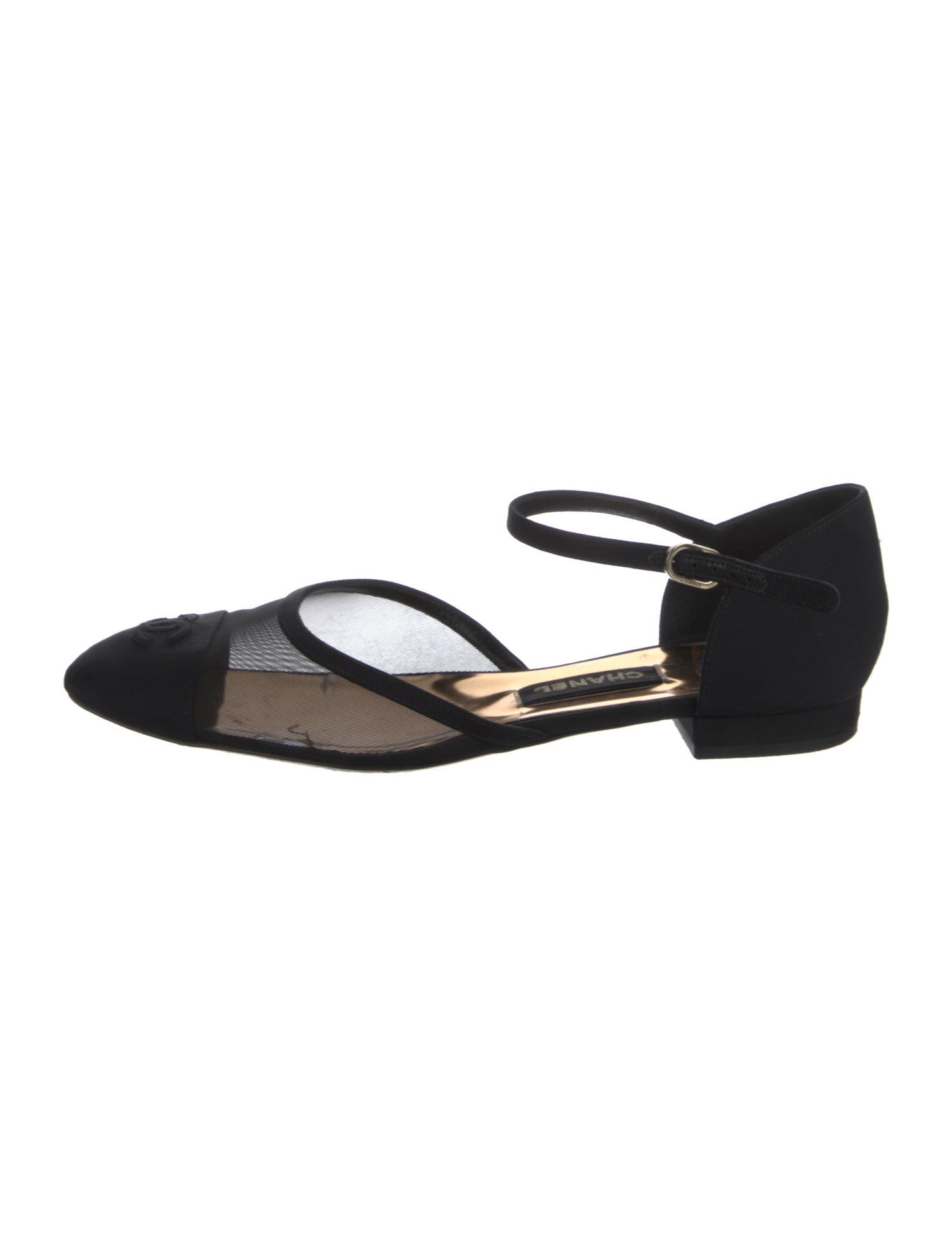 Chanel 2021 Interlocking CC Logo D'Orsay Flats