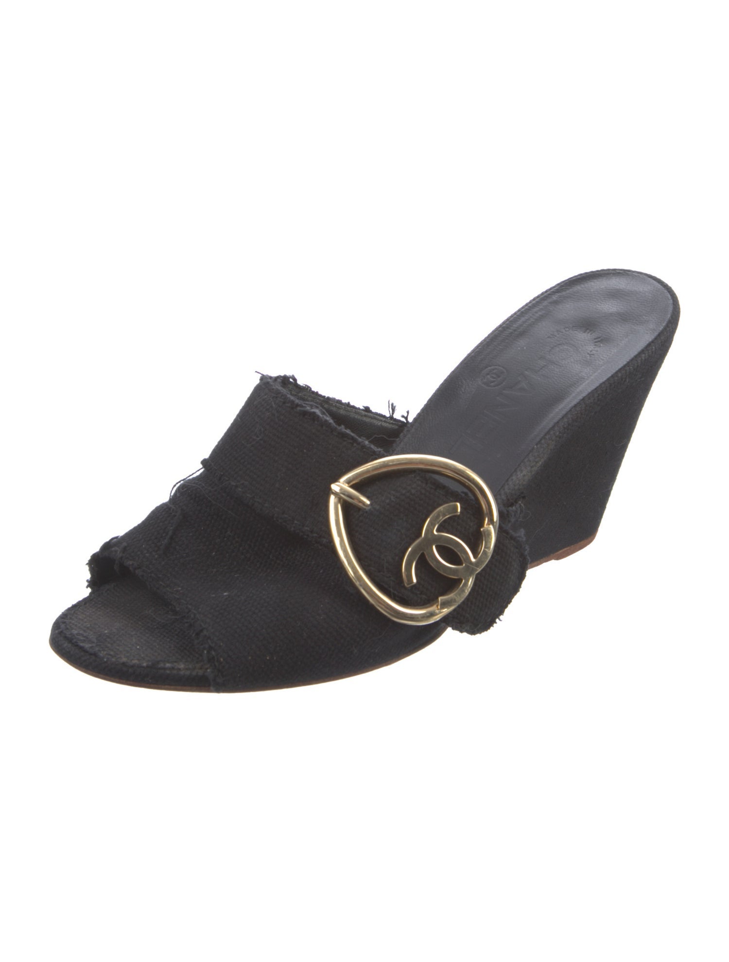 Chanel Interlocking CC Logo Canvas Slides