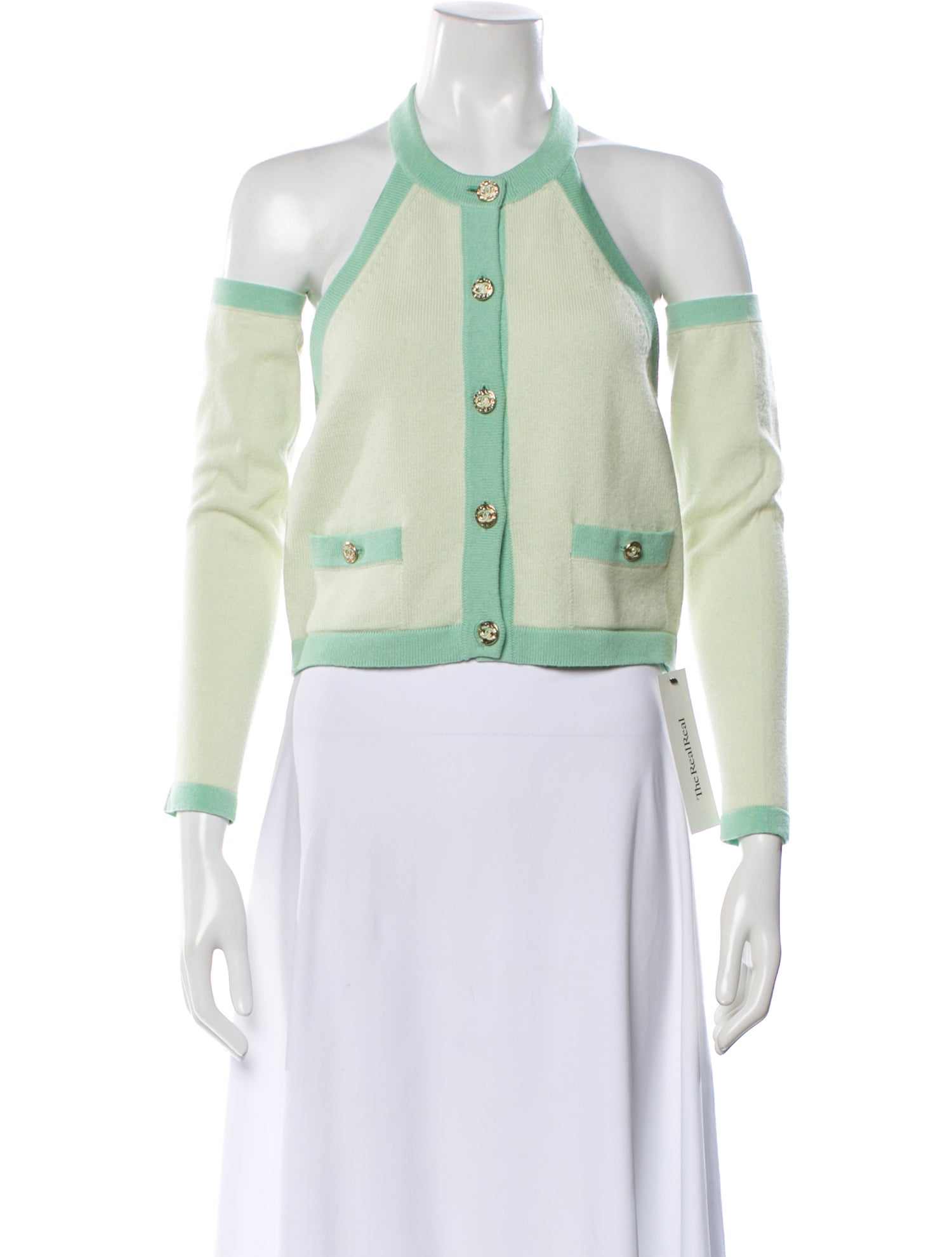 Chanel 2023 Cashmere Button-Up Top