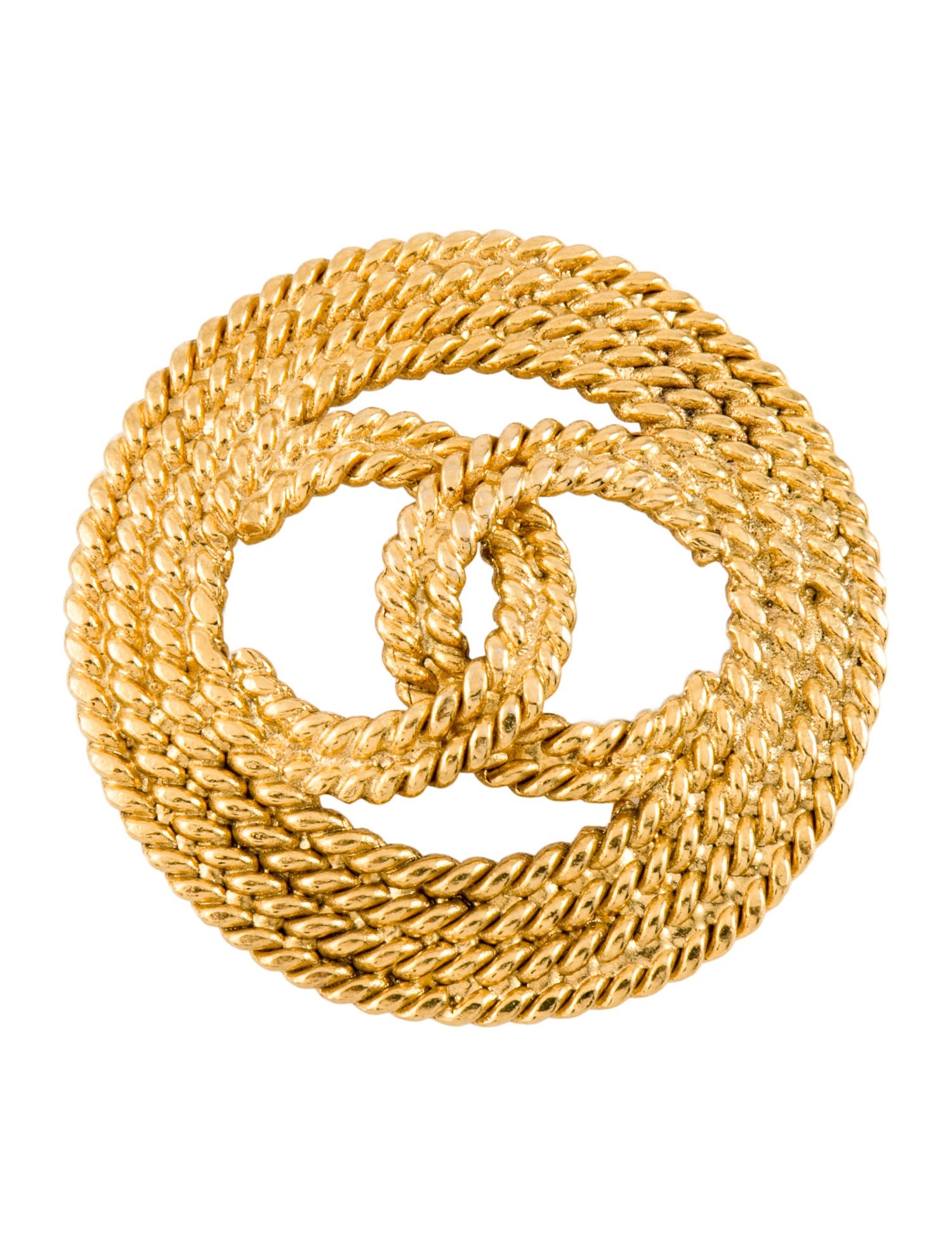 Chanel Vintage Rope CC Brooch