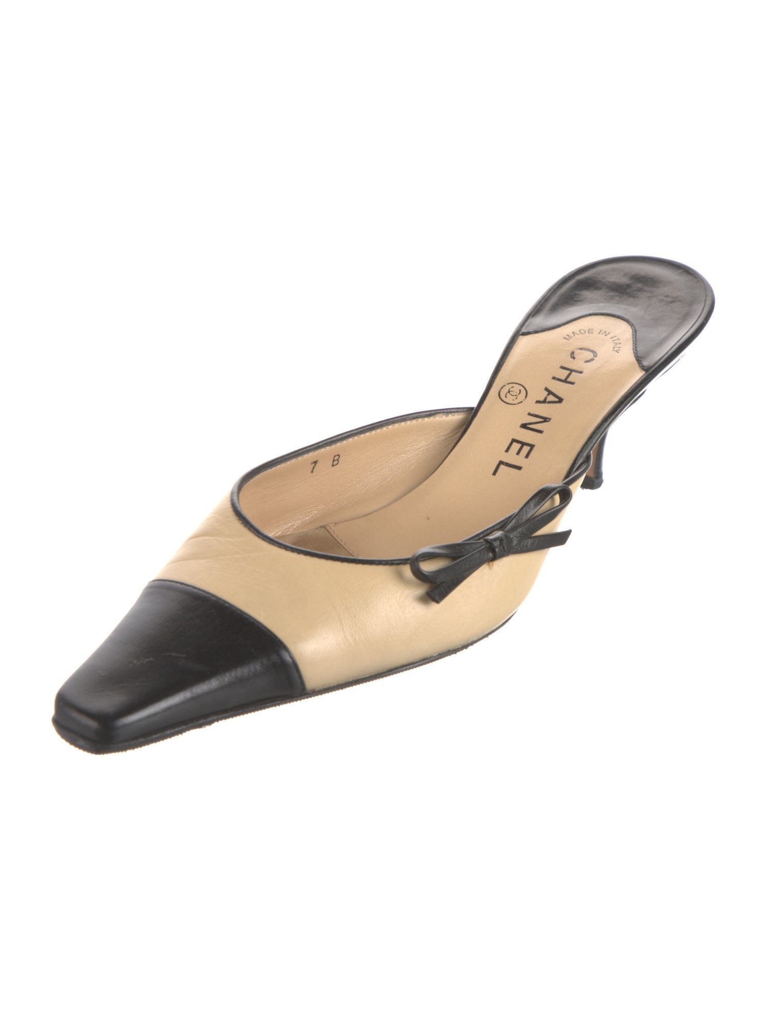 Chanel Vintage Interlocking CC Logo Mules