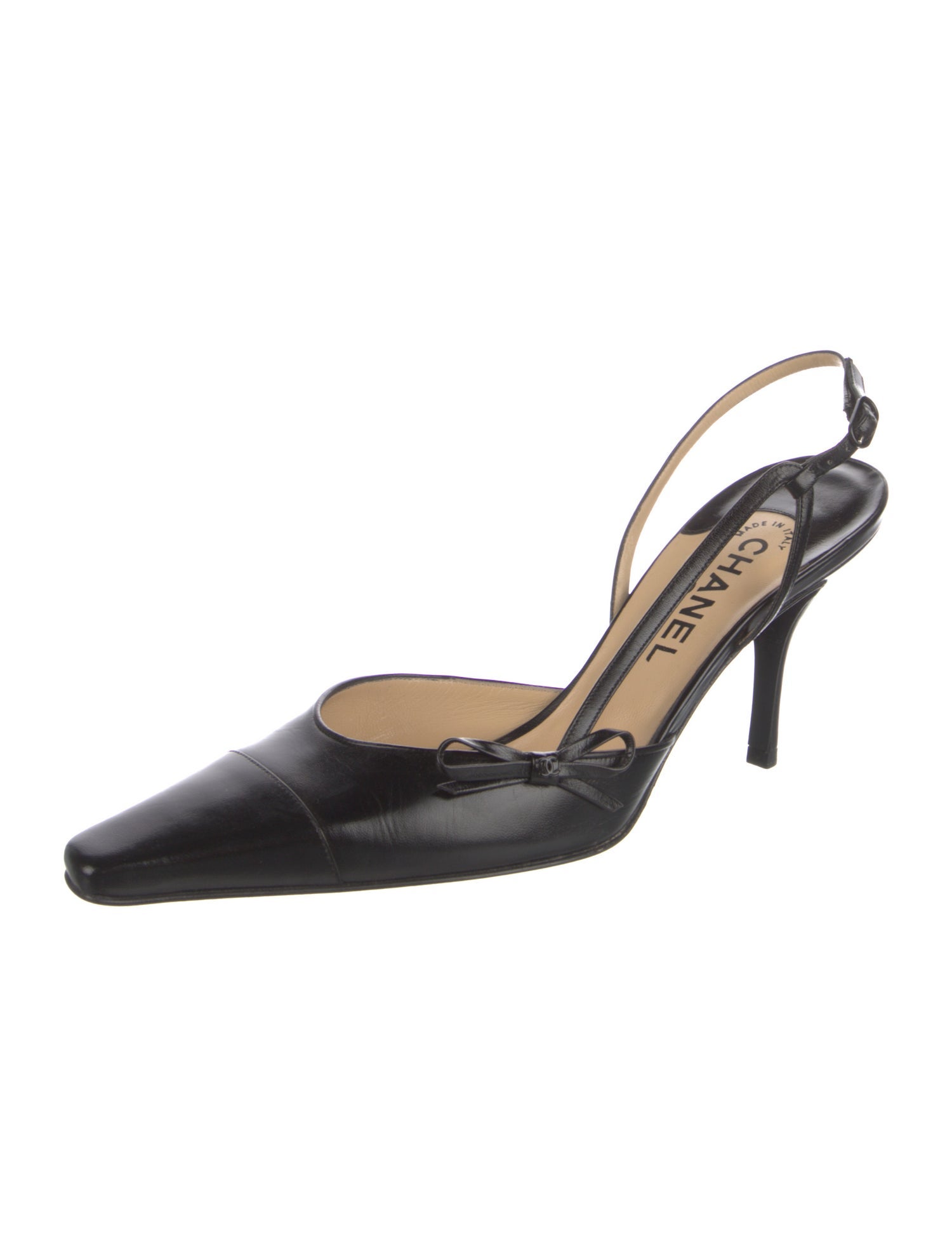 Chanel Vintage Leather Slingback Pumps