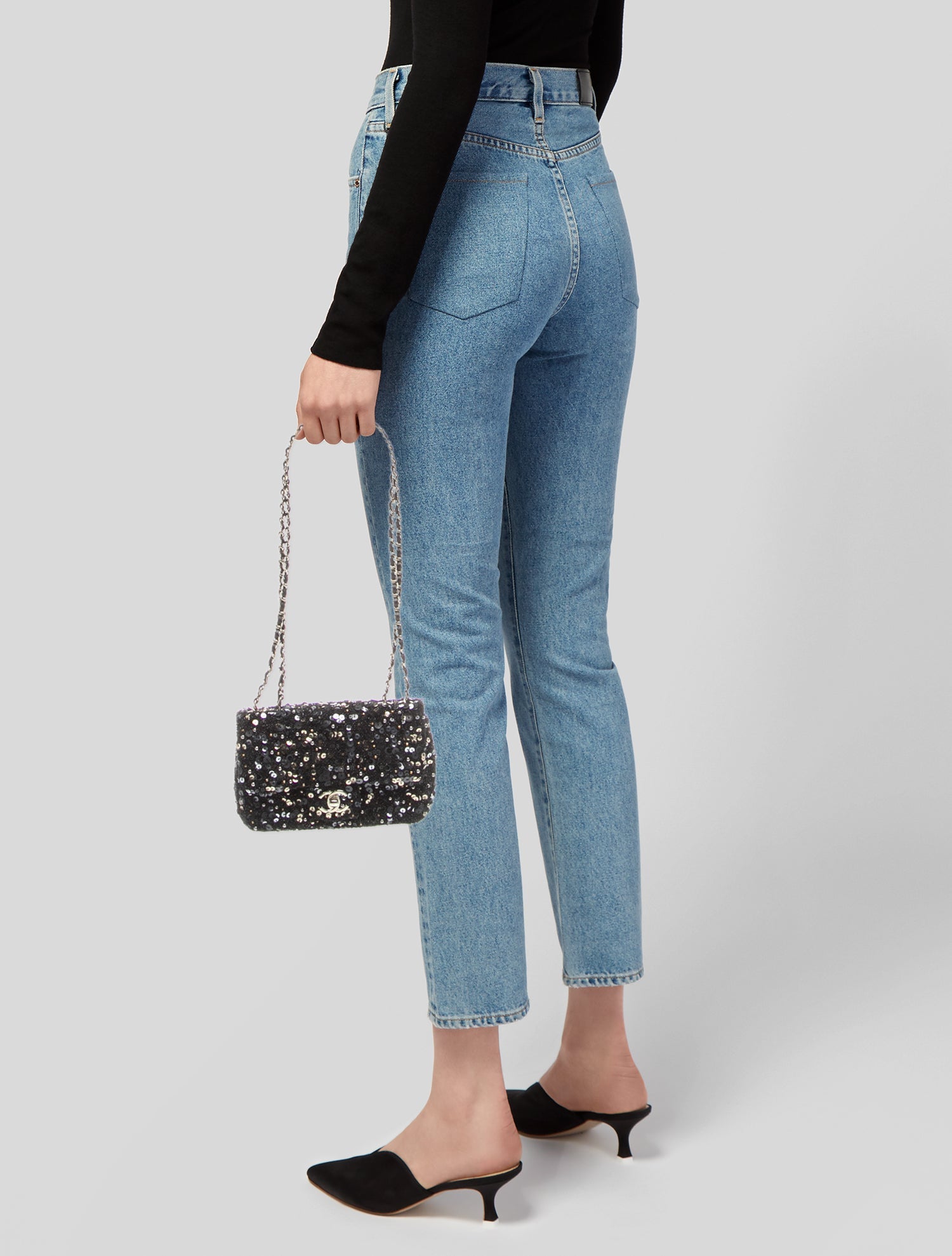 Chanel 2026 Classic Mini Rectangular Sequin Flap Bag