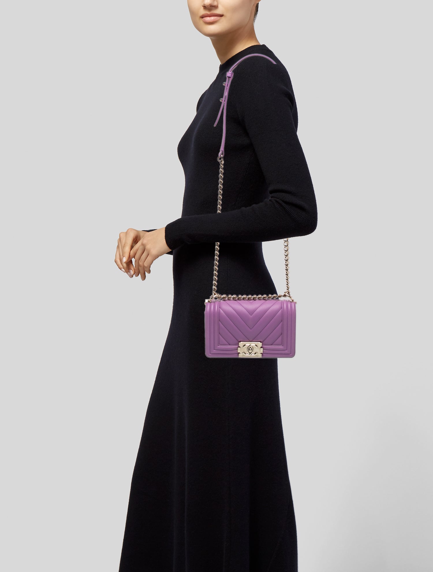 Chanel Small Chevron Boy Bag