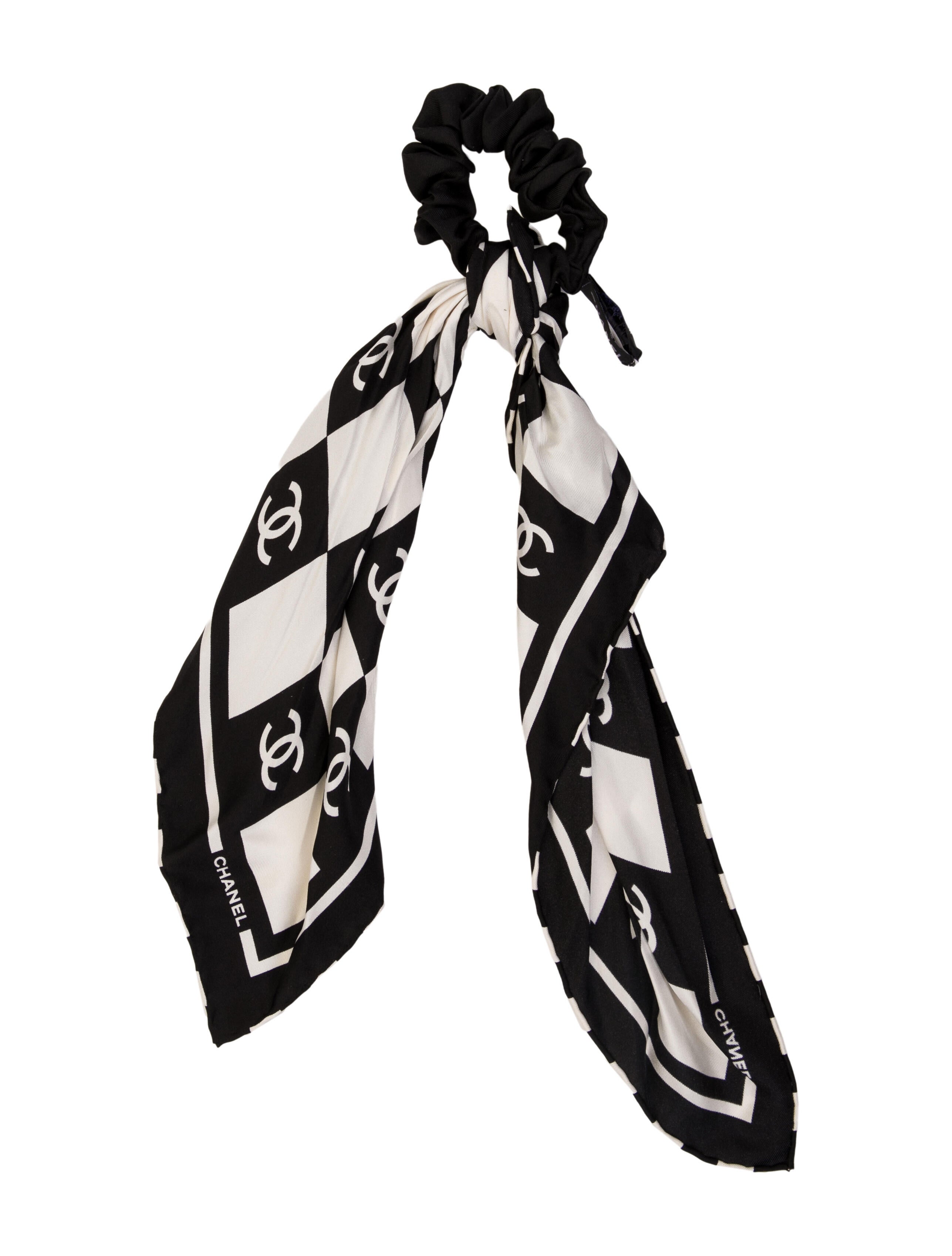 Chanel Interlocking CC Silk Hair Tie w/Tags