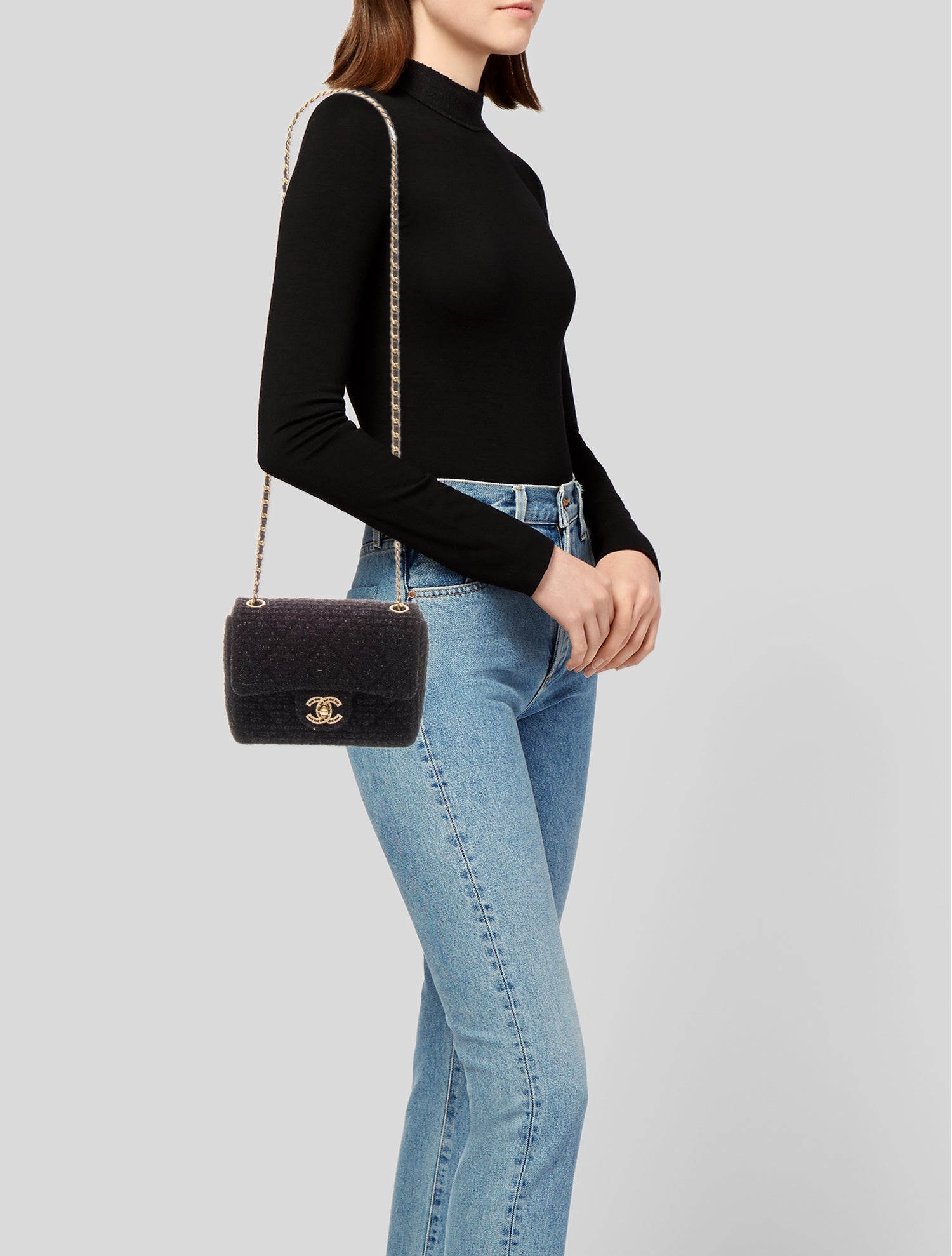 Chanel Mini Tweed Square Flap Bag