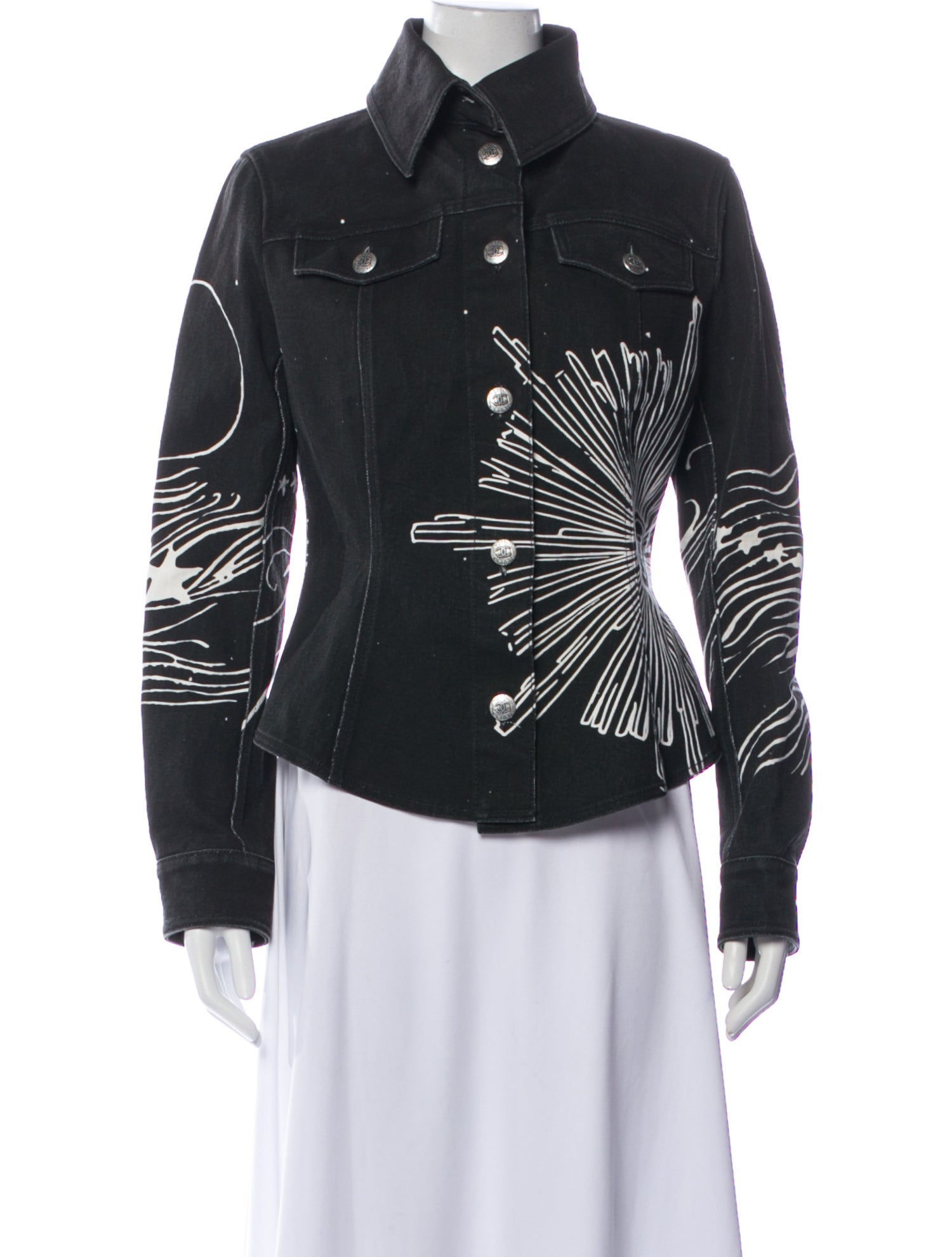 Chanel 2022 Printed Biker Jacket w/ Tags