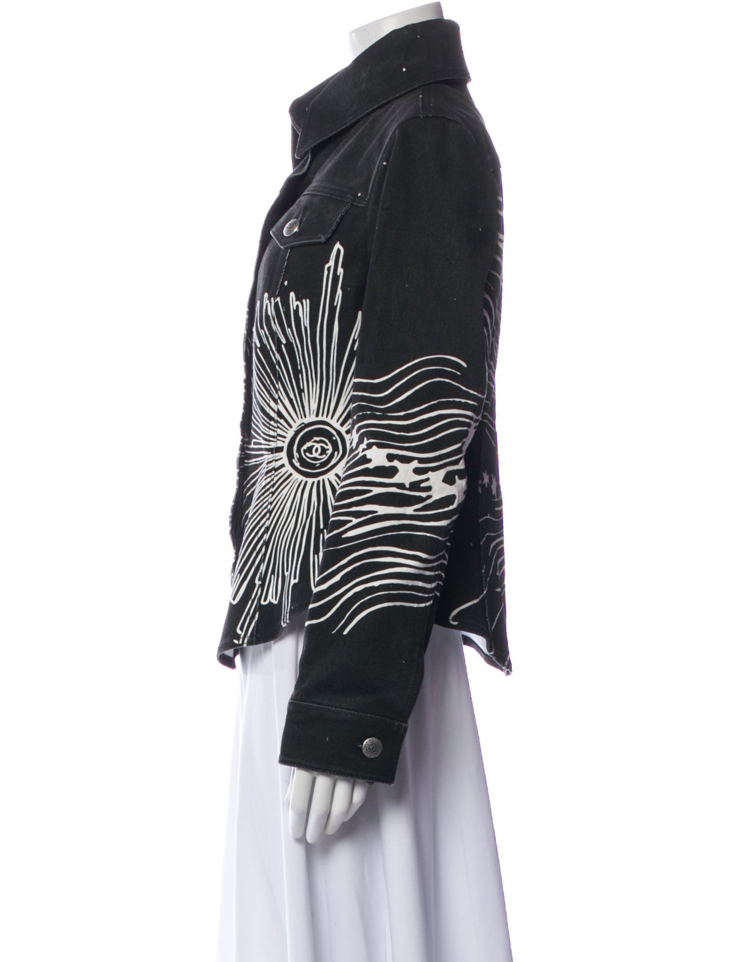 Chanel 2022 Printed Biker Jacket w/ Tags